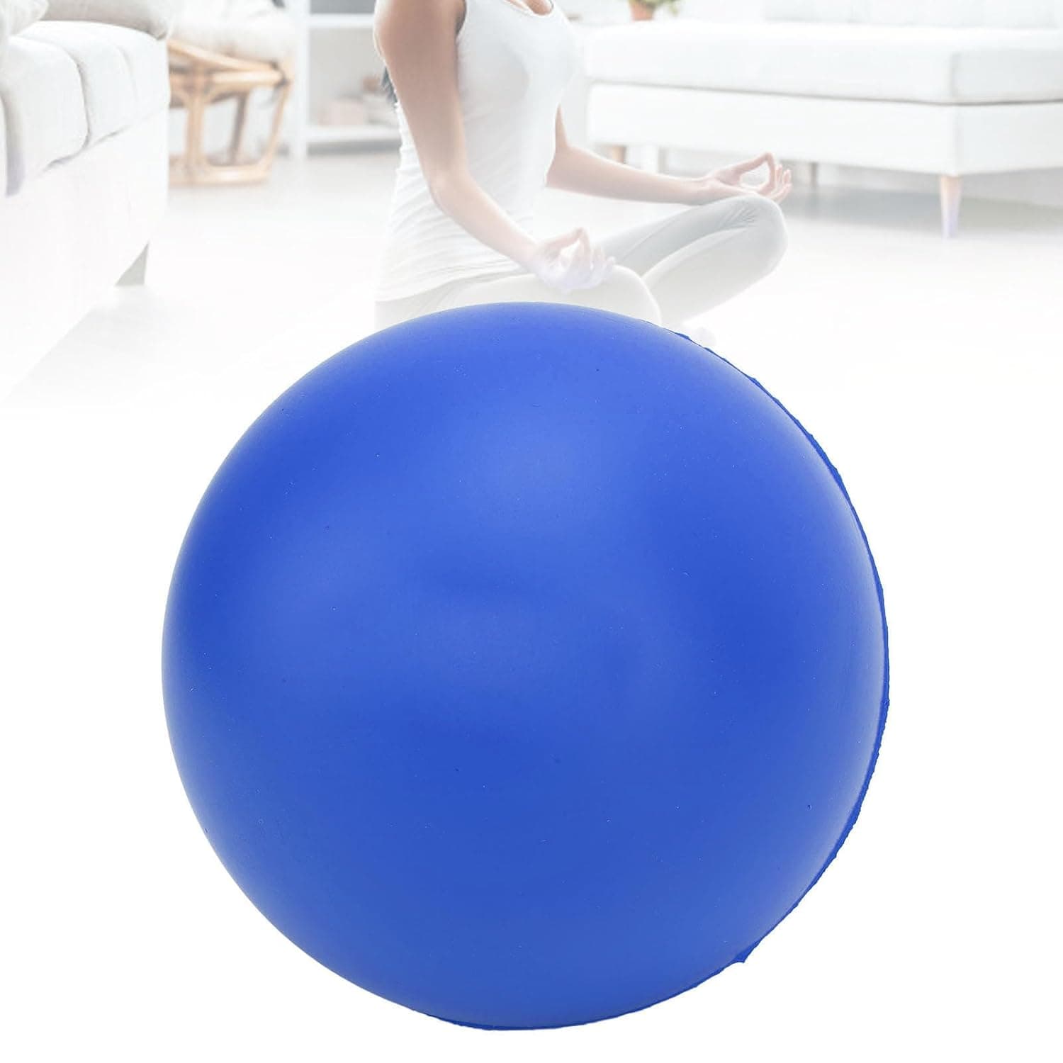 10 cm Lacrosse Ball Trigger Point Massage Ball, Massage Lacrosse Ball for Myofascial Relaxation, Muscle Massage Ball for Feet, Legs, Yoga Ball with Automatic Rebound (BLUE)