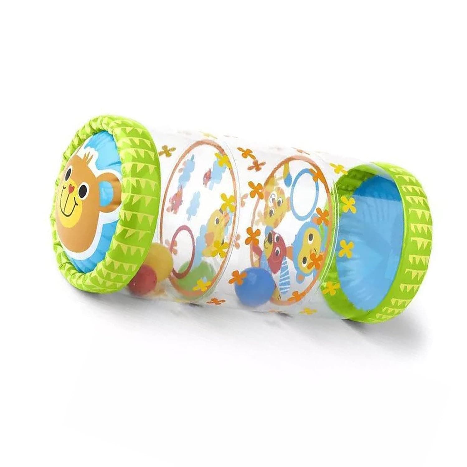 Cryfokt Infant Beginner Crawling Roller PVC Toy with Balls and Bells, Durable Early Development Roller for Baby Balance Training, Suitable for 3 Months To 3 Years Old Babies