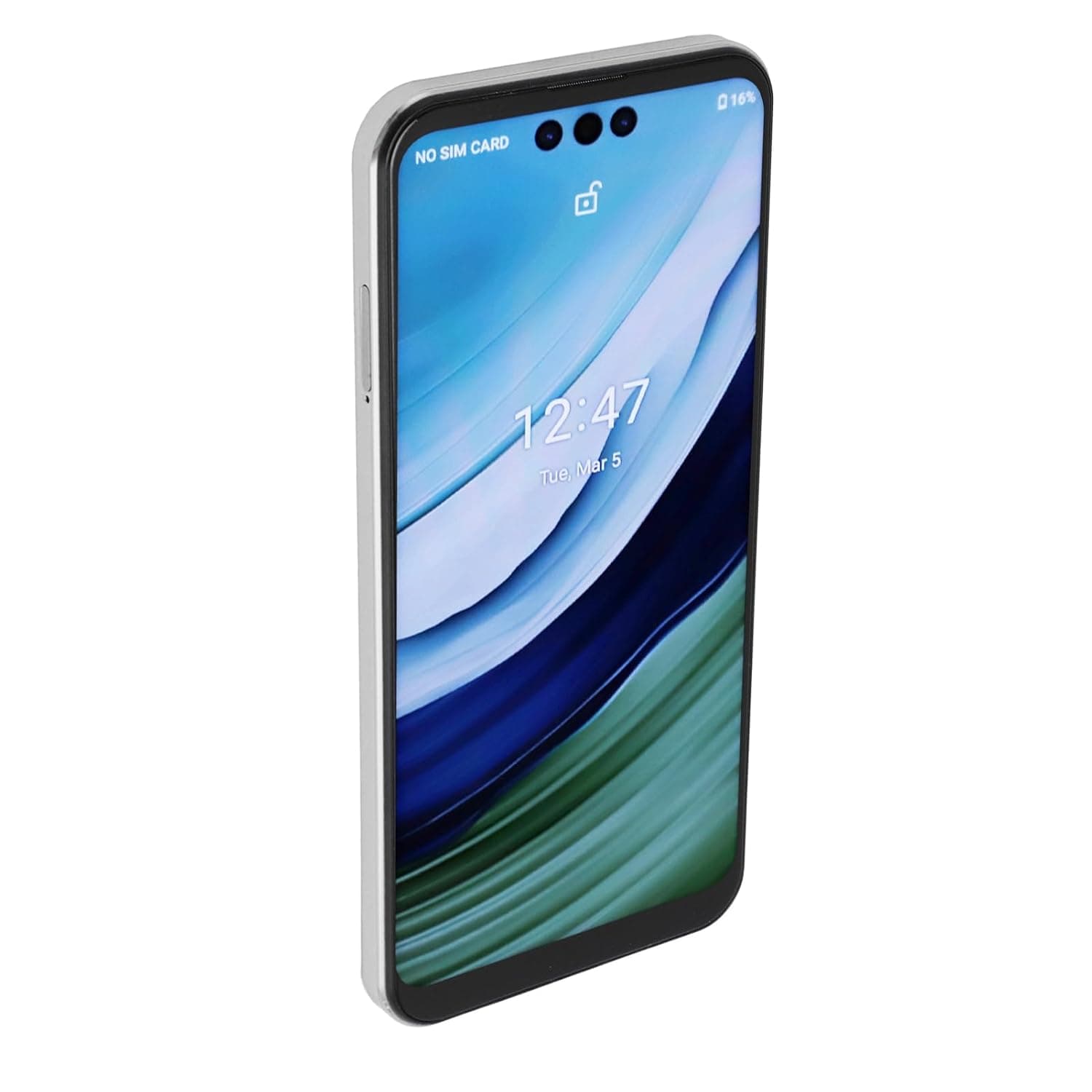 32MP 16MP Face Unlock Phone, 6.7 Inch HD Smartphone with 12GB RAM 256GB ROM, 1440x3040 LCD, 10.0, AI Cameras, Metal Frame (White)