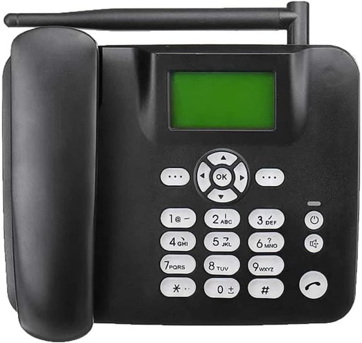 Fixed Wireless Phone 4G Desktop Telephone Support 850/900/1800/1900MHZ SIM Card Cordless Phone with Radio Alarm Clock SMS Funtion for House Home Call Center Office Company Hotelتلفون ثابت