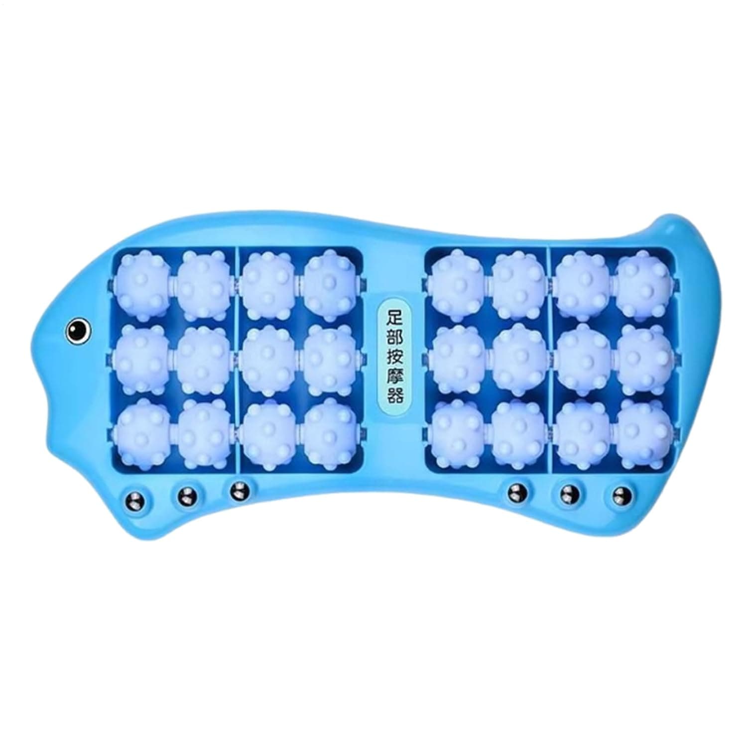 Foot Massage Roller Fish-Shaped 24-Wheel Sole Arch Massage Tool | Double Heel Massager with Magnetic Beads Relaxation for Home Travel Work Daily