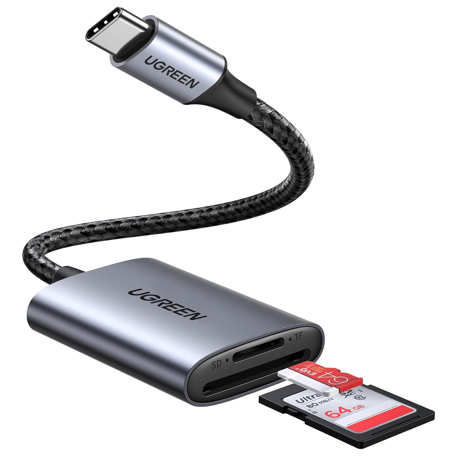 يوجرين محول قارئ بطاقات SD USB C مايكرو SD محول ذاكرة OTG لسلسلة ايفون 17، ماك بوك برو، M1 M2 ماك اير، ايباد برو، سيرفس، ديل XPS، سامسونج