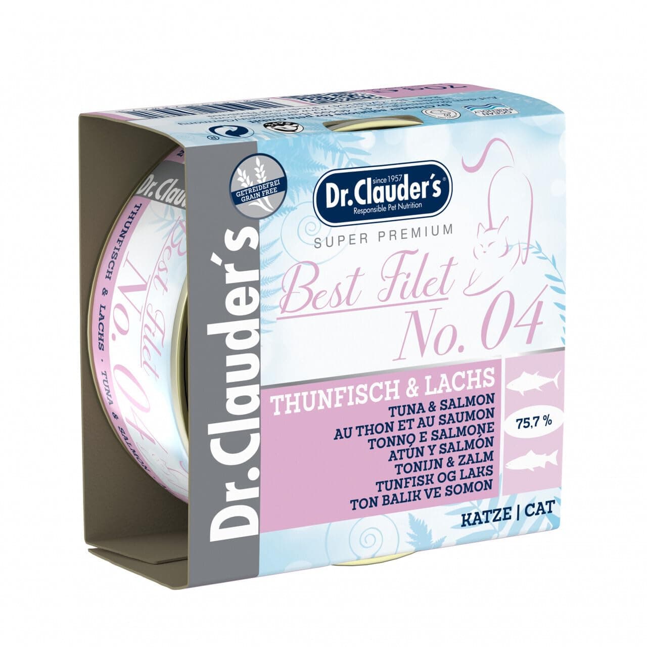Dr. Clauder's Cat Wet Food Adult Tuna & Salmon 70g