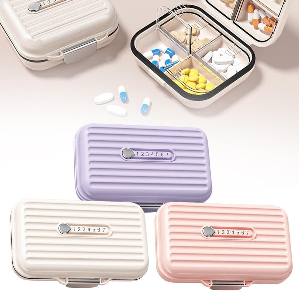 Extra Large Weekly Pill Organizer, 7 Day AM/PM Pill Case with XXL Compartment for Fish Oils, Travel-Friendly Medicine Organizer Pill Planner for Vitamins, Supplements (MULTICOLOR)