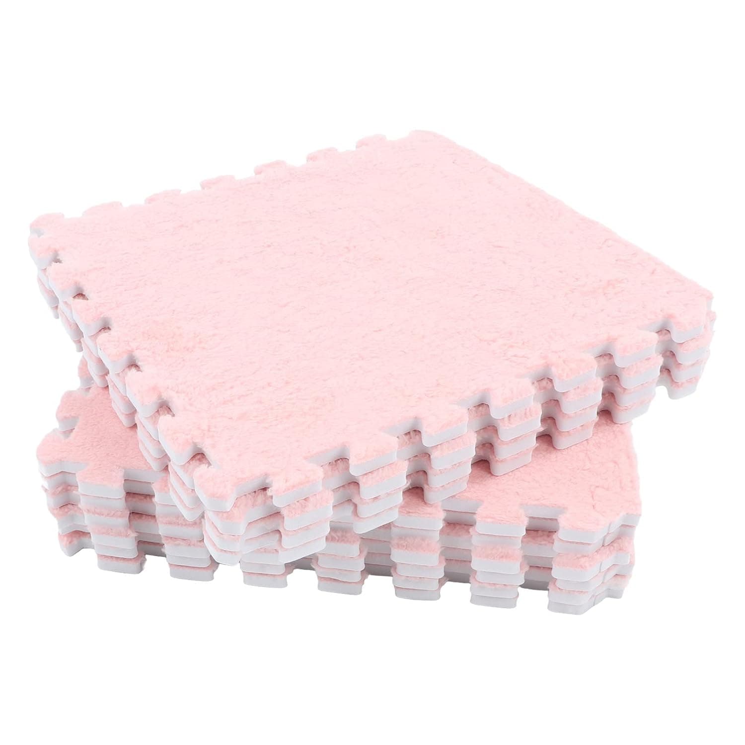 10Pcs Baby Play Mat, Thickened Plush Foam Interlocking Floor Mat for Kids Room, Home Parlor, Bedroom