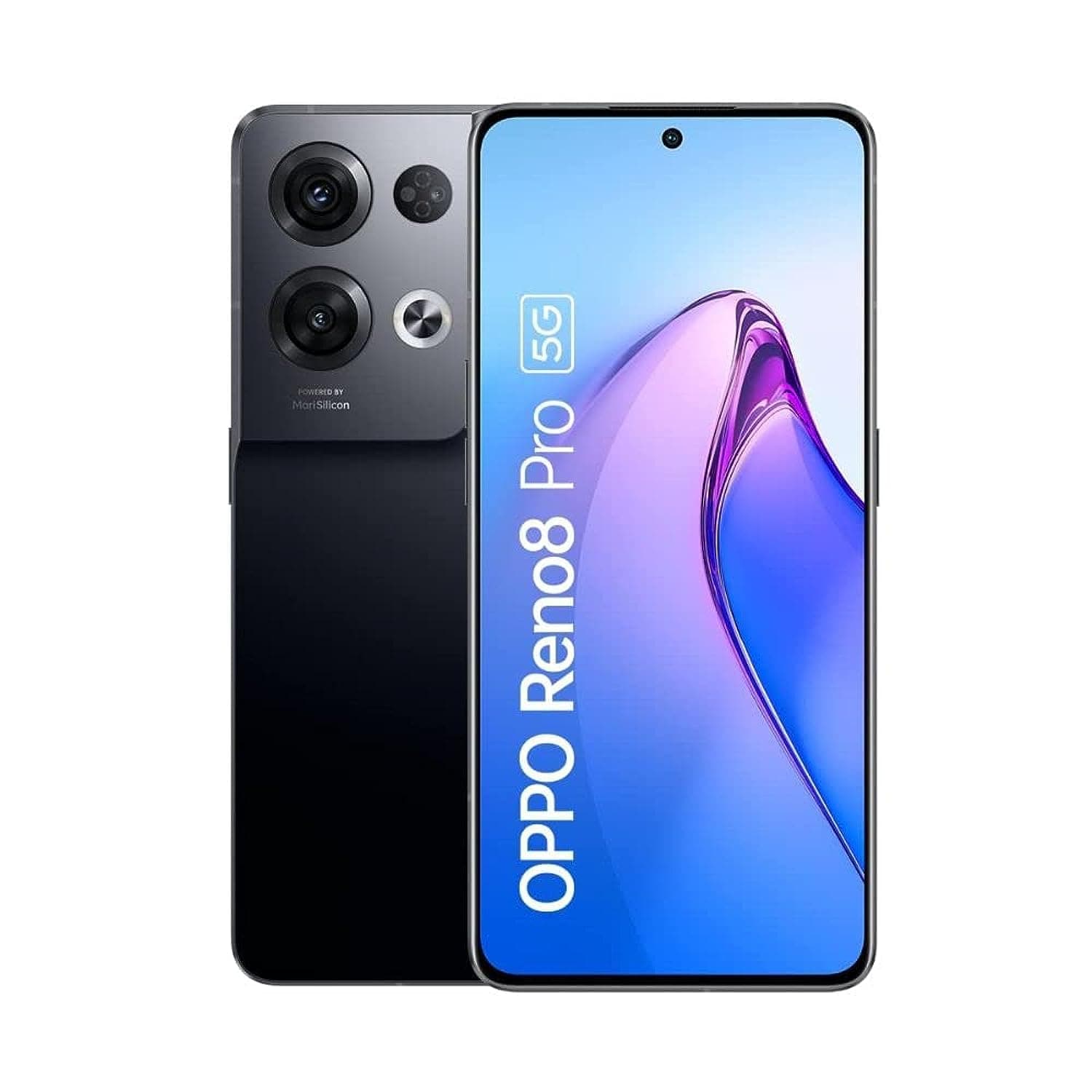 OPPO Reno8 Pro Smartphone,MediaTek Dimensity 8100-MAX 5G,6.7“ 120Hz AMOLED screen,50MP+8MP+2MP rear camera,32MP front camera,RAM 8GB + ROM 256GB,4500mAh 80W Supervooc,Glazed Black,Standard,CPH2357