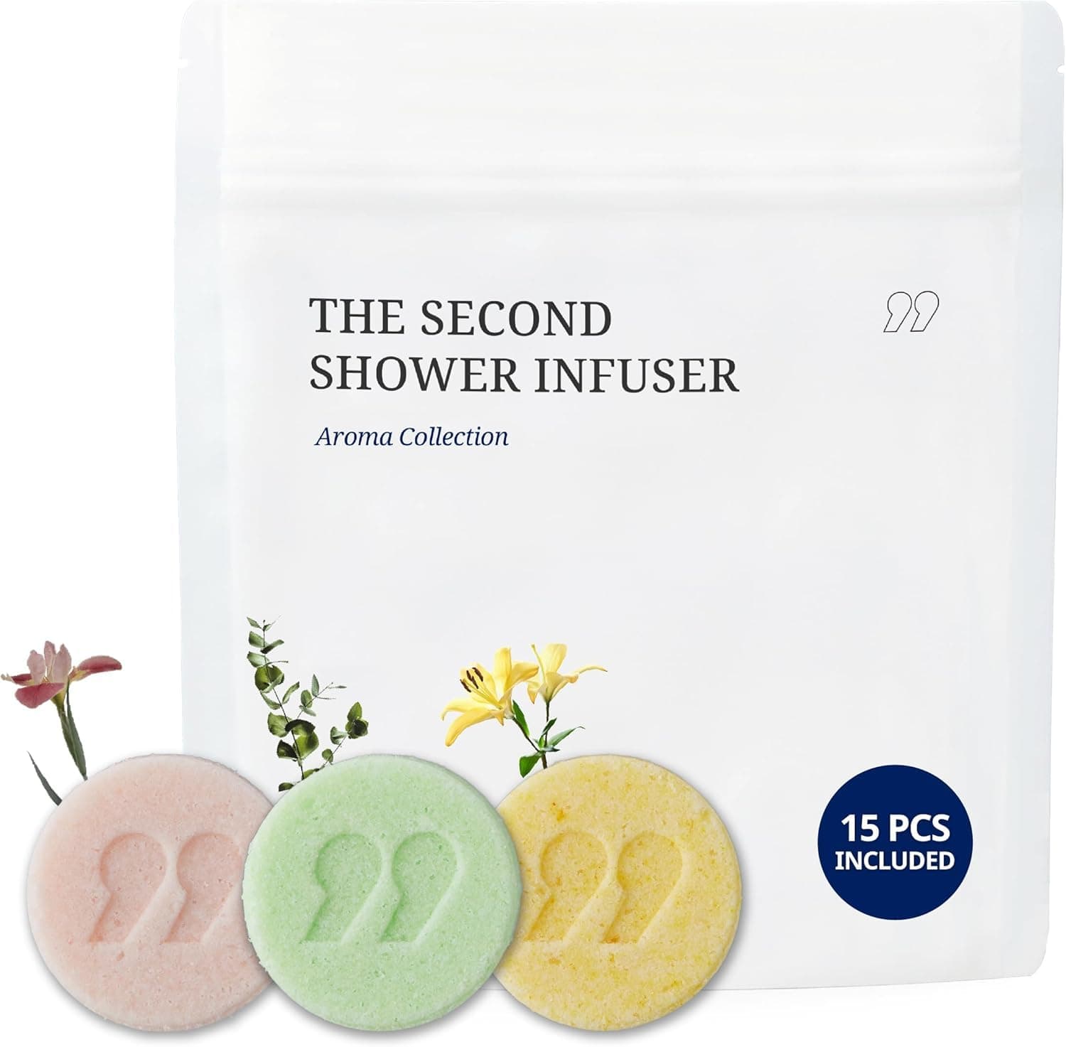SecondShower Infuser Set 15 Aroma Infusers (Aroma Collection) Essential Oils for Aromatherapy, Hydration & Skin-Nourishing Formula, Spa-Like Shower Experience