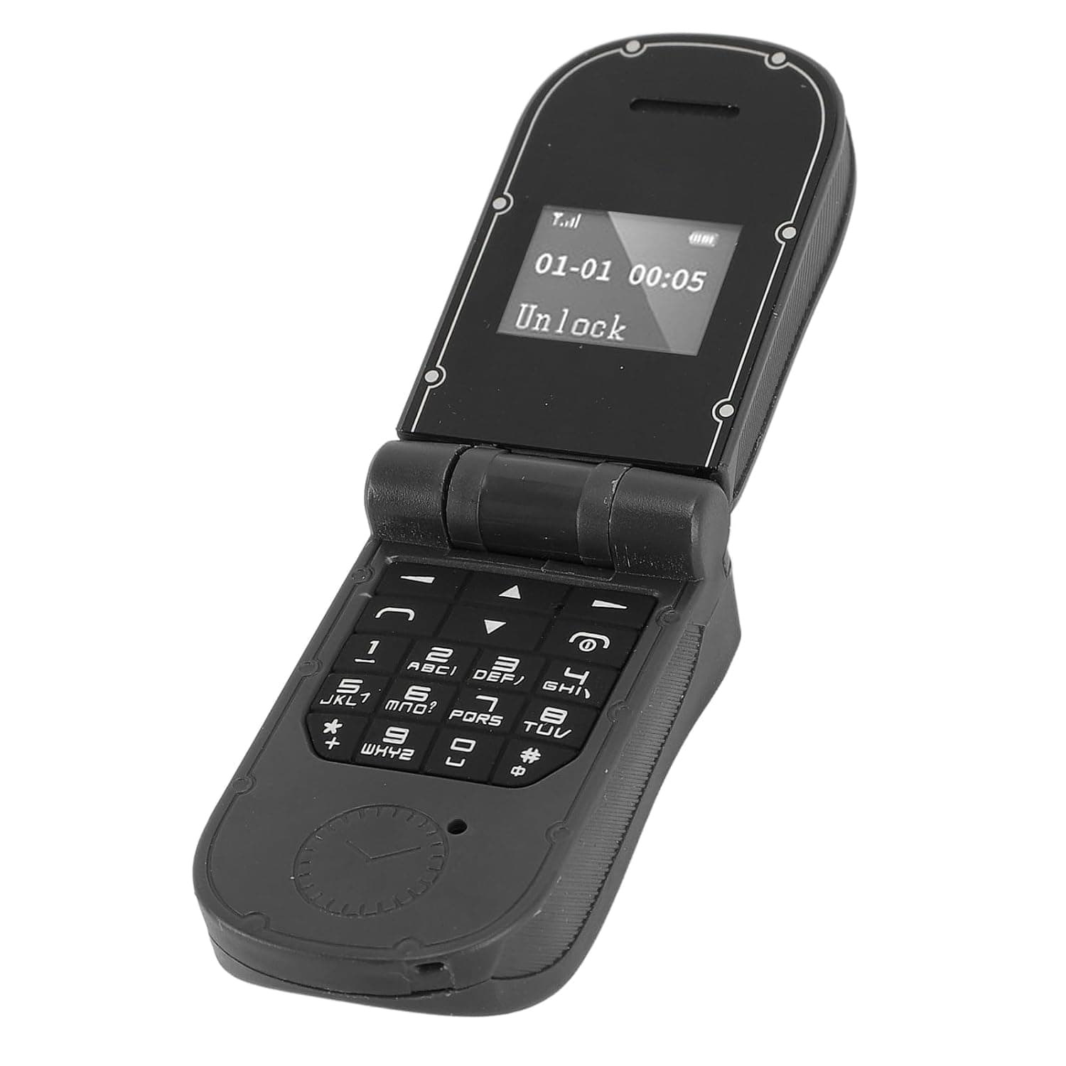 SENECESLI GSM Frequency Flip Phone Compact BT Dialling Phone SIM Card Messages Blacklist Unlocked for BT for Android (Black)