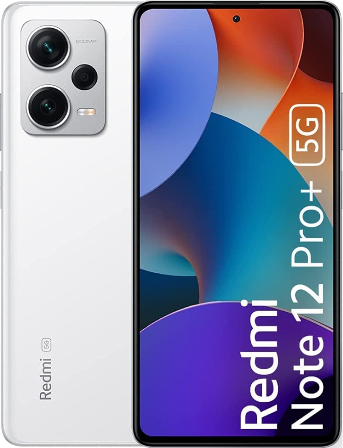 Xiaomi Redmi Note 12 Pro+ Plus 5G (256GB + 8GB) NFC Factory Unlocked 6.67" 200MP Triple Camera (Only 4G Tmobile/Tello/Mint USA Market) + Extra (w/Fast Car Charger Bundle) (White Porcelain)