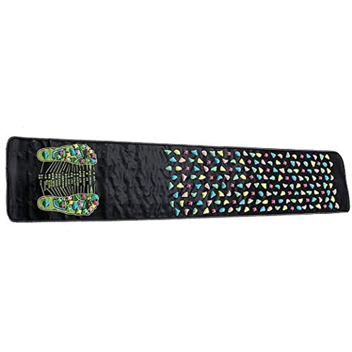 Hidyliu Walk Stone Foot Massage Mat for Relaxation and Comfort – Folding Foot Massage Cushion 170 x 35 cm for Home, Office, Travel