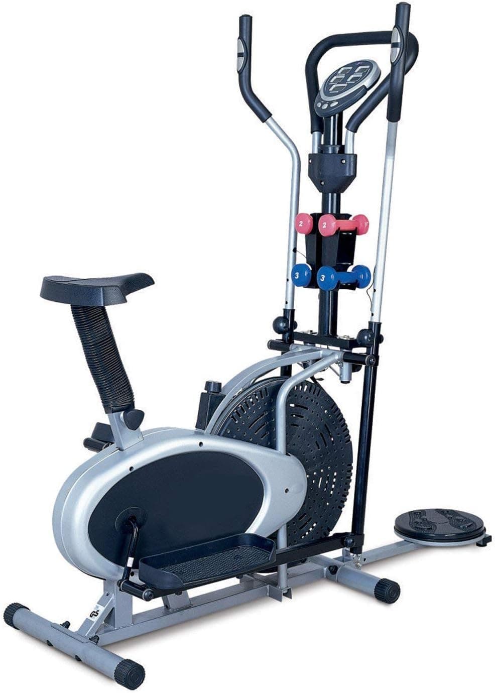 Orbitrk Upgraded 3 in 1 Exercise Bike with Rotating Waist Trimmer and Dumbbell, Orbitrac Sports Machine with Smart LCD Display Time, Speed, Pulse