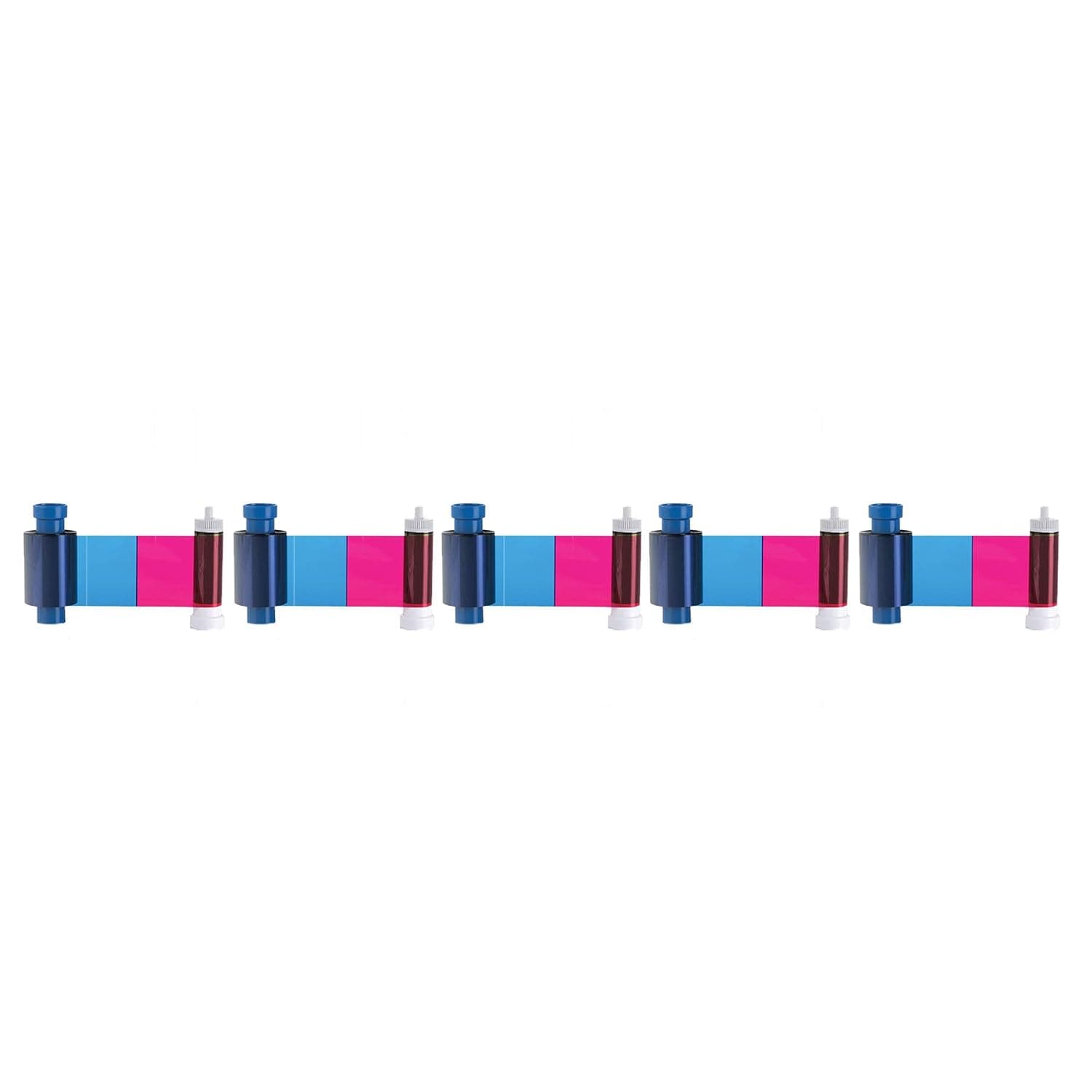 5 X MA300YMCKO - 300 Print Color Ribbon for Enduro, Rio Pro & Pronto ID Card Printers 300 Prints 5 Rolls/lot