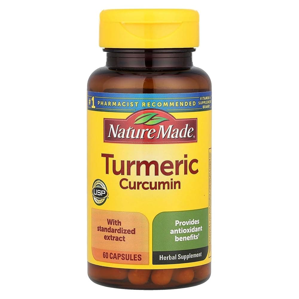 Turmeric 500 mg Capsules, 60 Count for Antioxidant Support