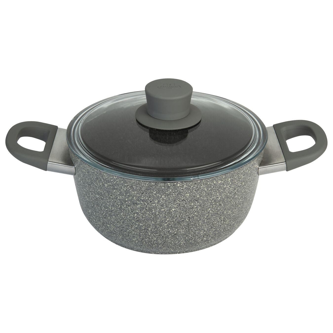 Ballarini Murano Casserole +Lid, 20 cm. 5ply non-stick Granitium coating. PFOA free. Scratch resistant. Oven safe max 160 °. THERMOPOINT: Energy Saving Indicator. For all stovetops. Made In Italy.