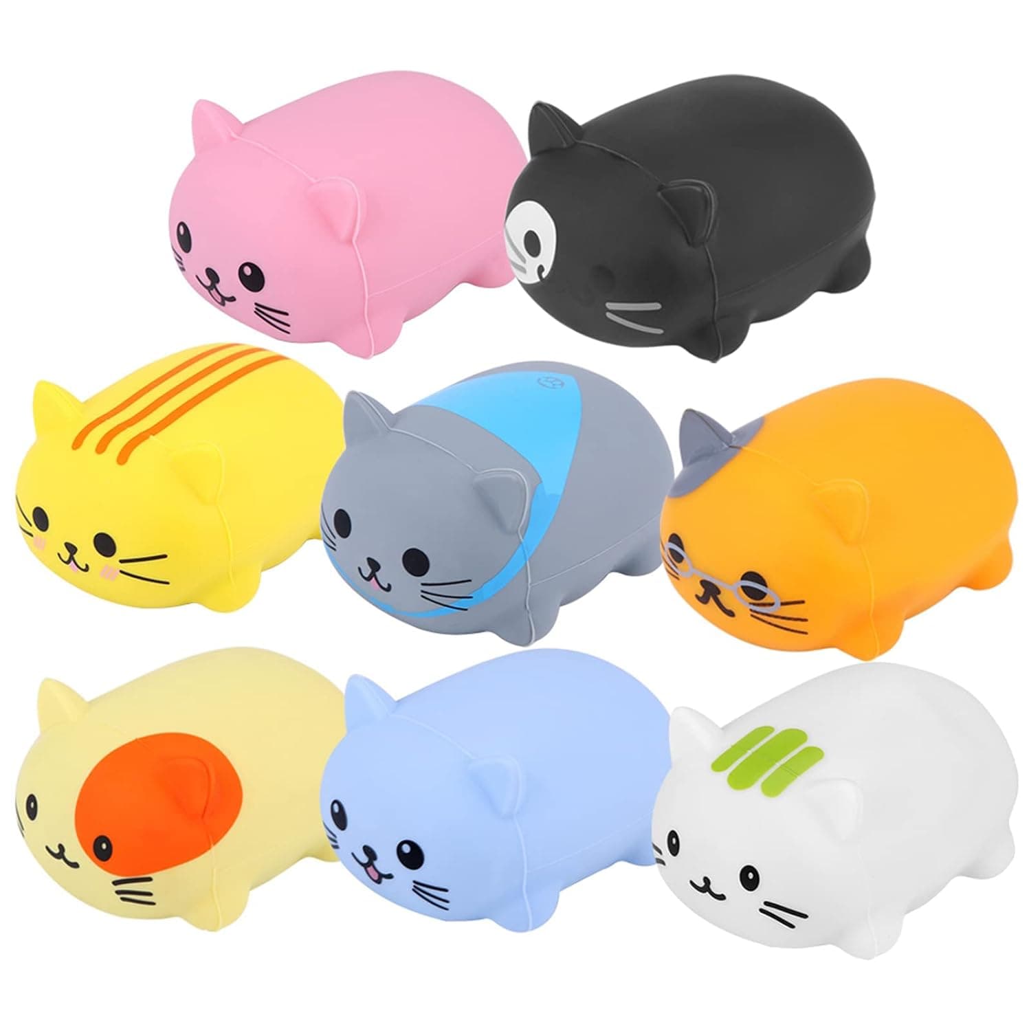 Cryfokt 8pcs Musical Learning Toy Funny Piano Set for Kids and Adults Made of Safe Silicone 8 Kittens Puppers (Cat)