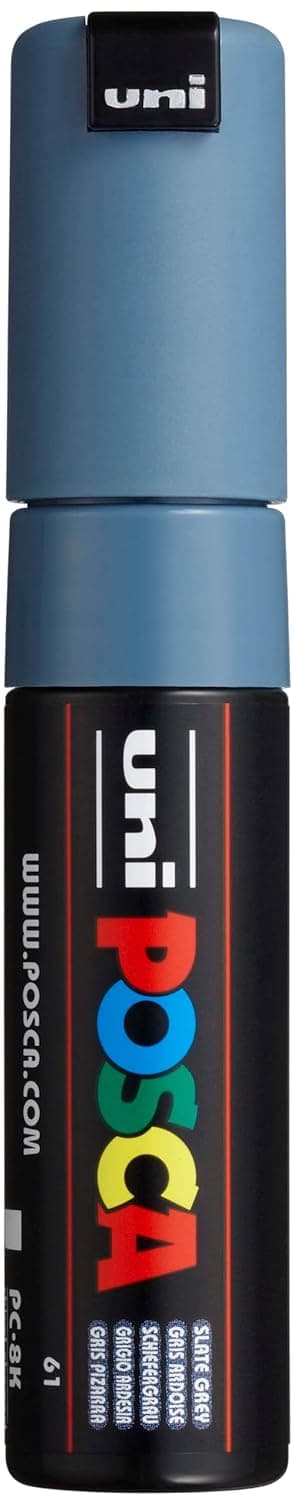 Uni-Ball Posca Broad Chisel Tip Marker - Slate Grey
