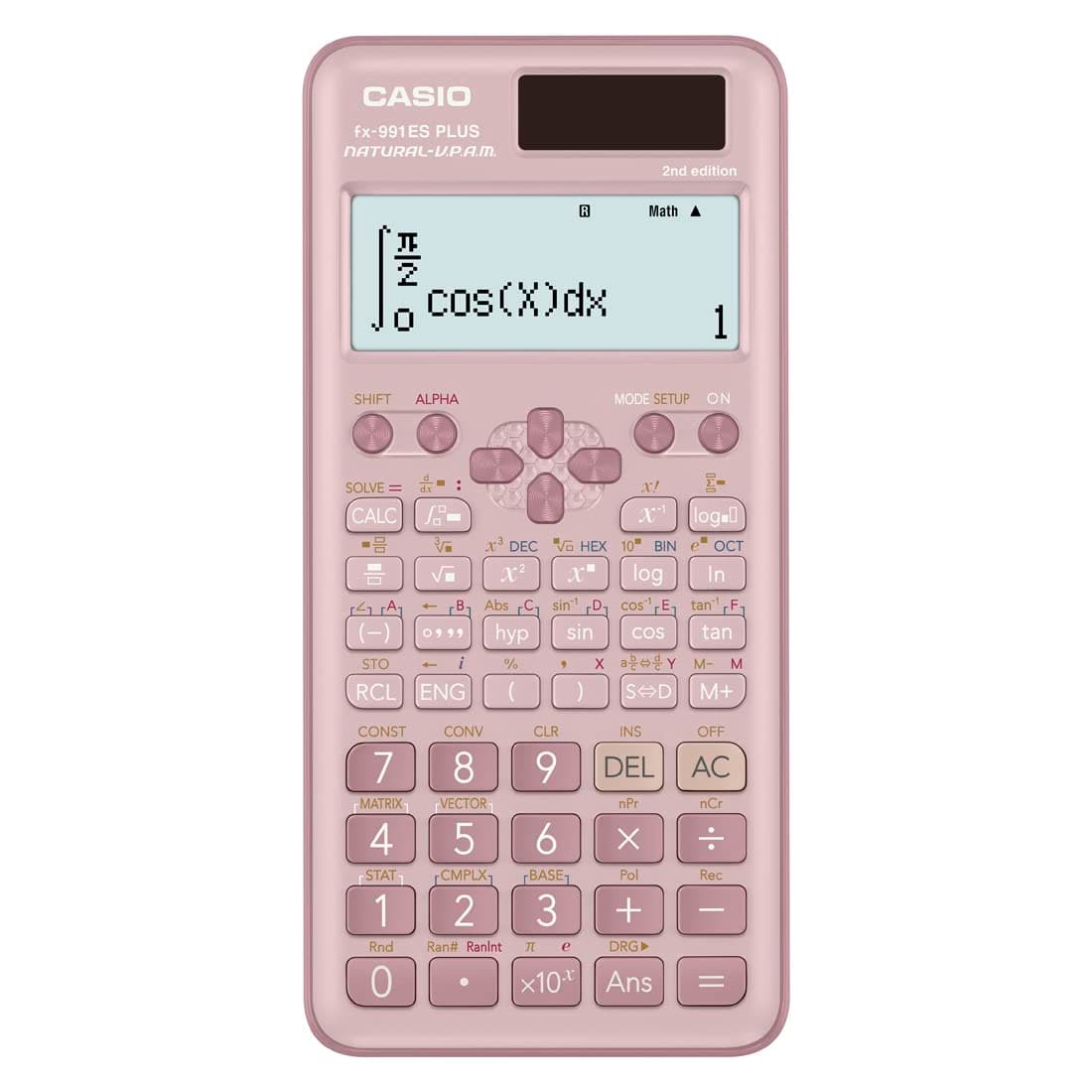 الات حاسبة علمية غير قابلة للبرمجة بلون بينك من كاسيو 10 + رقمين من 417 وظيفة FX-991ESPLUS2-PKWDT.