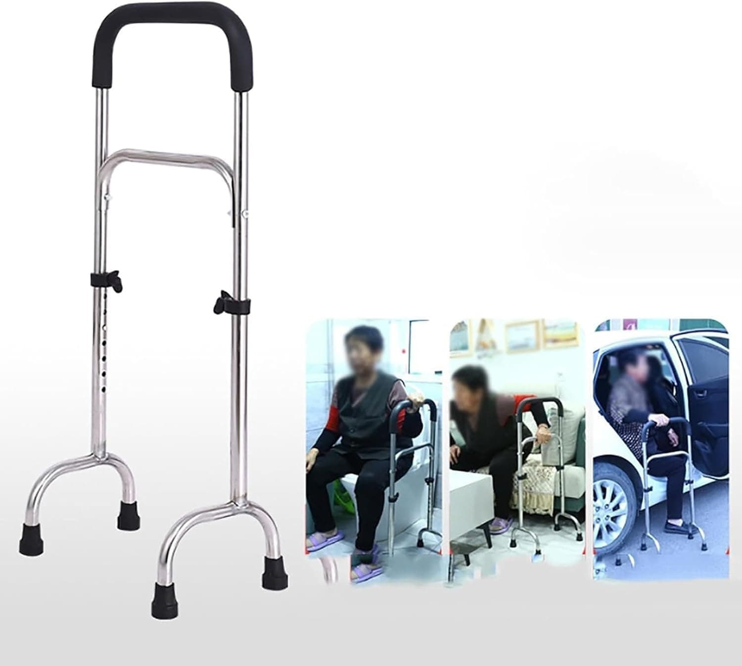 Standing Aid for Seniors, Multifunctional Safety Support Handle, Adjustable Height Elderly Fall Prevention Toilet Assistance Devices, Mobility Standing Aid Rail for Couch, Chair