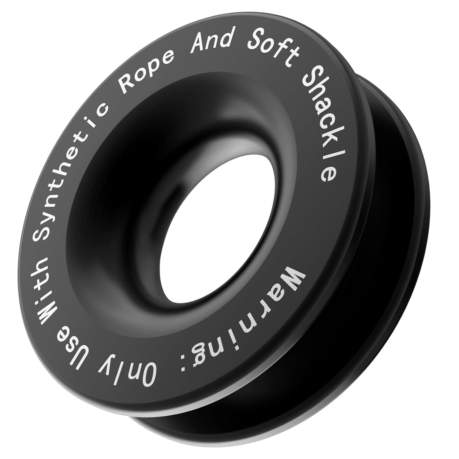 Winch Snatch Recovery Ring 66,000 lbs, for Soft Shackle & Synthetic Rope, Compatible with ATV, Trailer, SUV, UTV, SXS, Off-Road Truck Vehicle Recovery, Black
