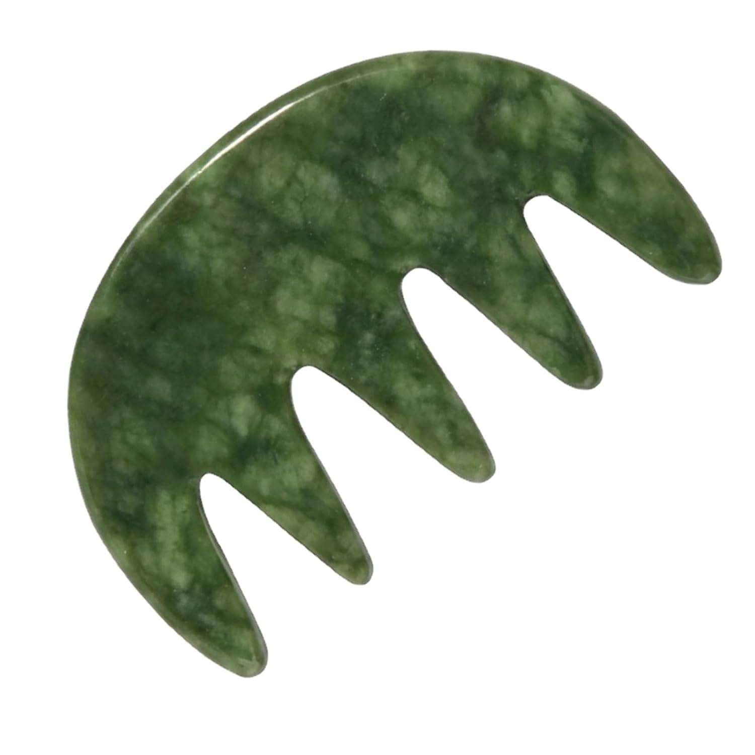Jade Comb Gua Sha Massager, Natural Jade Massage Comb Scraping Tool, Wide Teeth Head Scalp Massager Anti Aging Face Body Relaxation for Scalp, Face, Arm, Foot