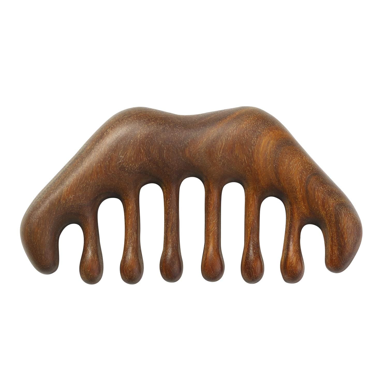 Natural Wood Wide Tooth Hair Massage Comb Sc Scalp Comb Multi-Functional Handheld No Static Head Massage Tool Meridians Massager for Head Caring Relaxation Physical Therapy Acupoint Treatment