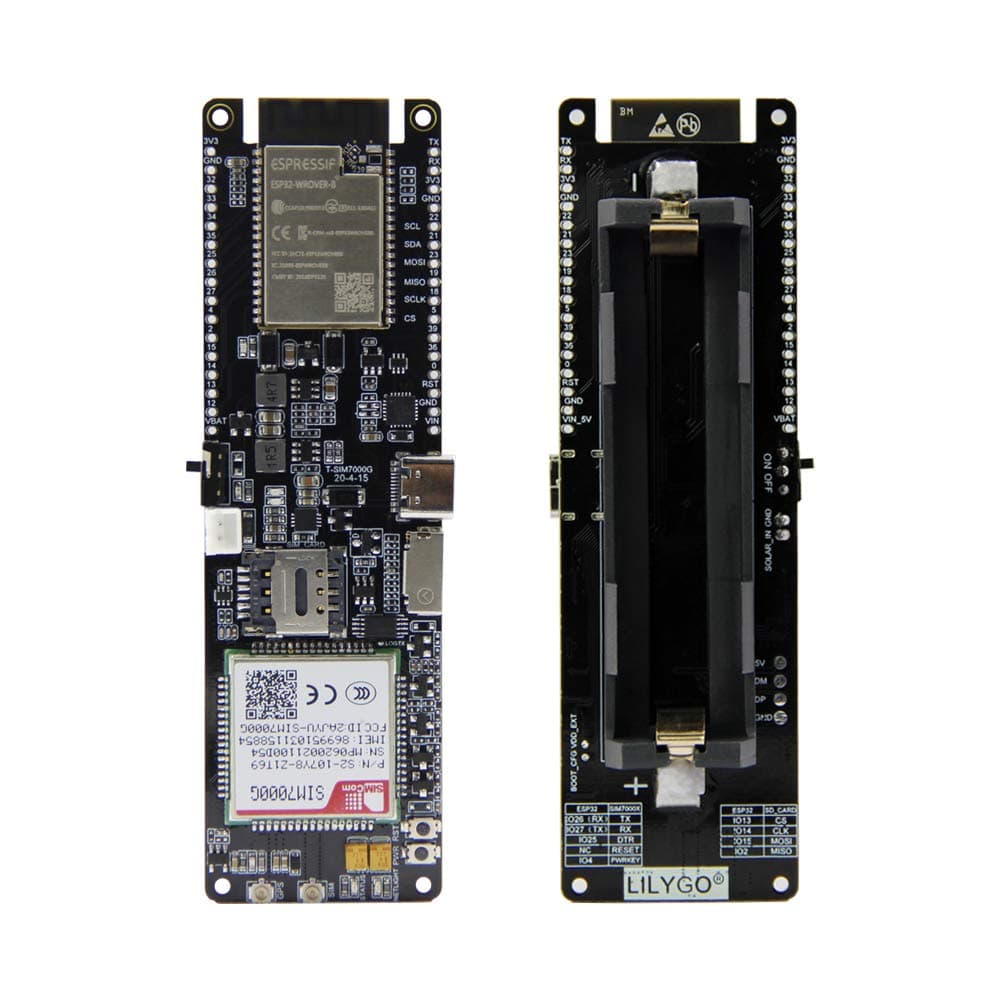 LILYGO T-SIM7000G ESP32-WROVER-B Solar Charge SIM GPS Antenna CH9102F 16MB 2G/NB TTGO Single Board Computer