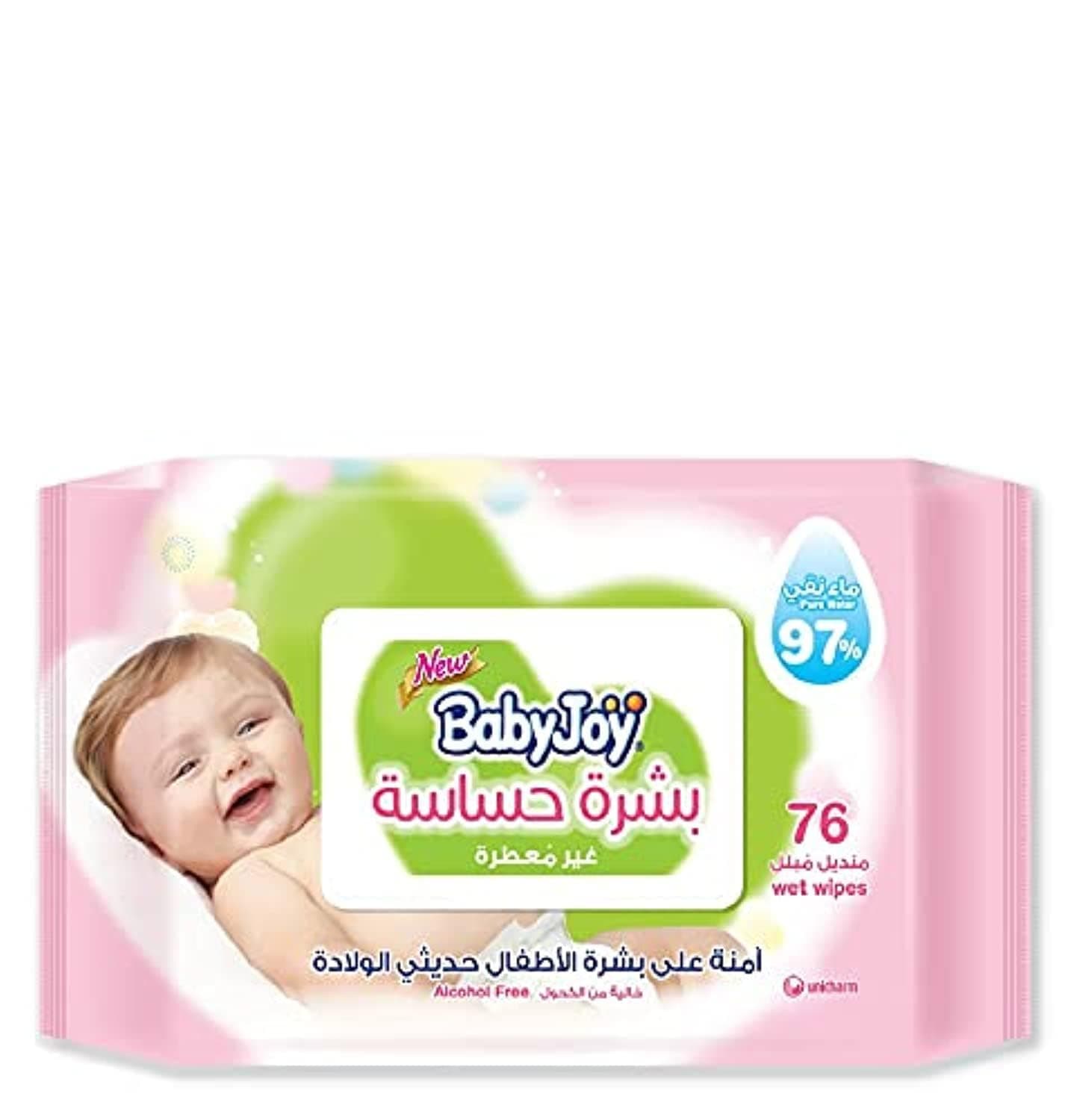 BabyJoy Sensitive Skin, 76 Baby Wet Wipes