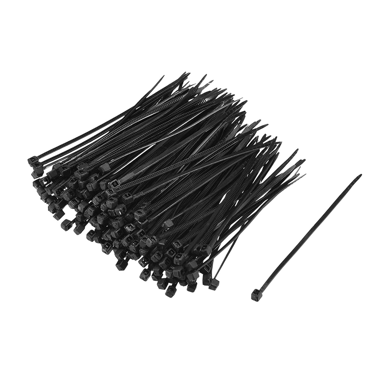 QUARKZMAN Pack of 300 80 mm x 1.8 mm Cable Ties with Zip Tensile Strength for Home, Office, Garden, Garage, [Black, Plastic]