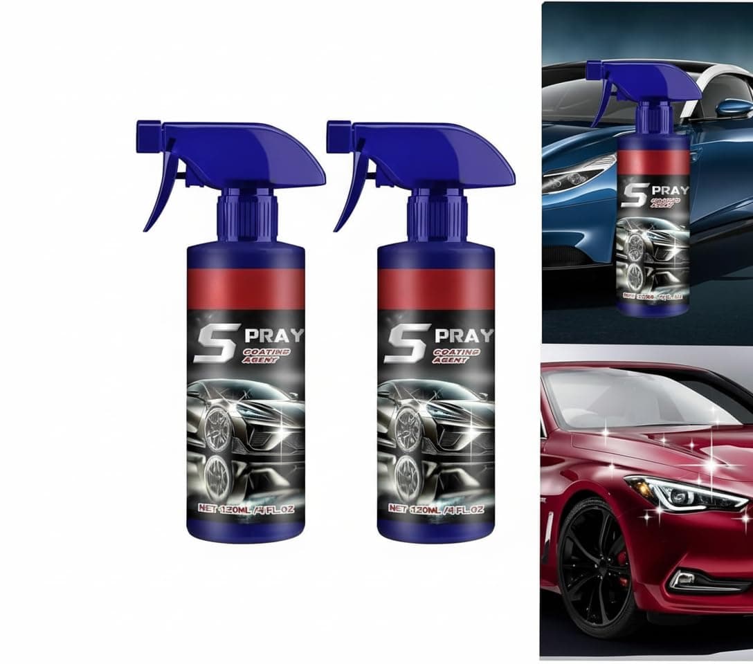 Nano Car Coating & Scratch Repair Spray 2PCS - Quick Dry, Protective Polish Wax, Enhanced Fast Fine Scratch Removal, Efficient Auto Detailing & Maintenance Solution