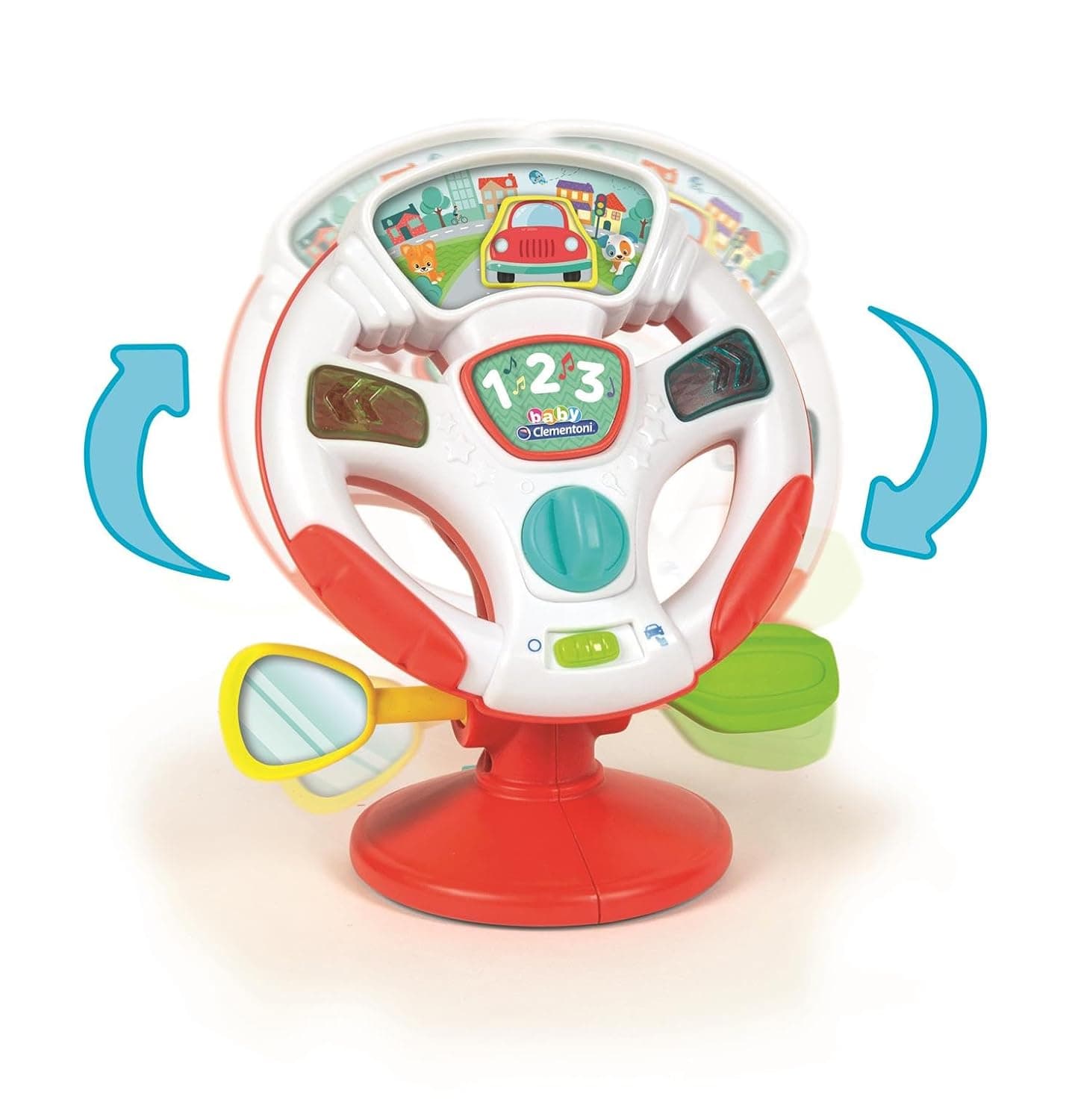 Clementoni Baby Steering Wheel with Sound Effects - For Ages 10+ Months
