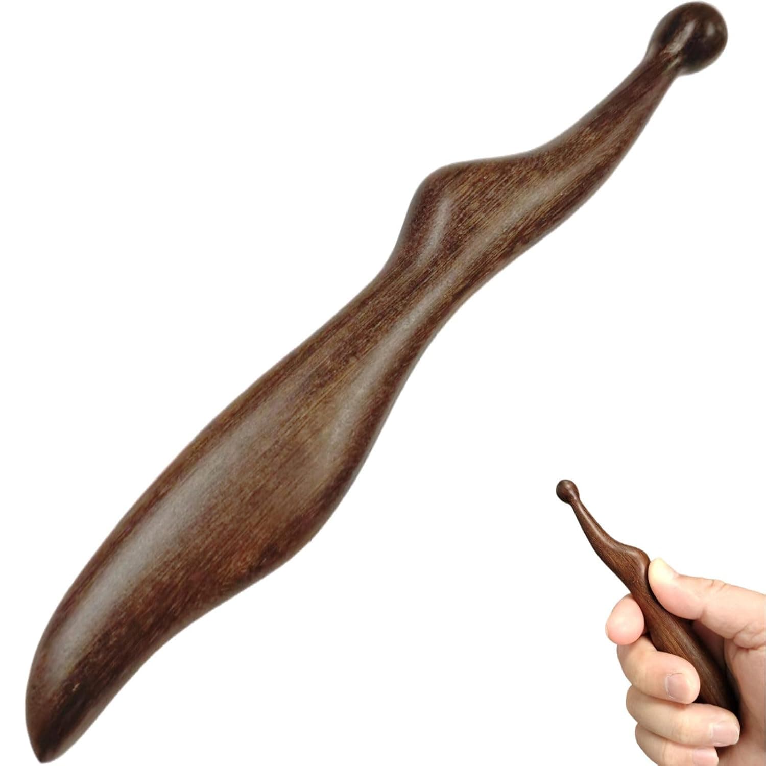 Acupuncture Pen, Wooden Acupressure Reflexology Tool, Ergonomic Design, Trigger Point Relief, Natural Sandalwood Construction, for Durable Use Foot and Body Massage, 1 Pc
