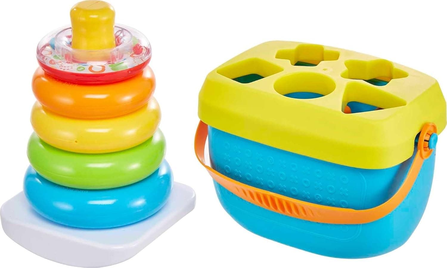 Fisher-Price Rock-a-Stack & Baby's First Blocks Bundle [Amazon Exclusive]