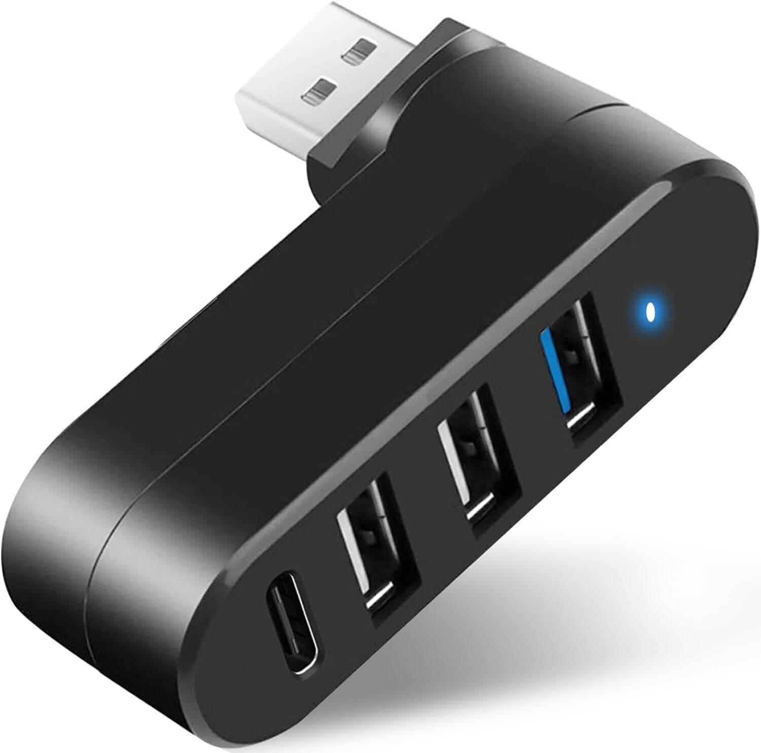 4-Port USB 3.0 Hub [90°/180° Degree Rotatable]