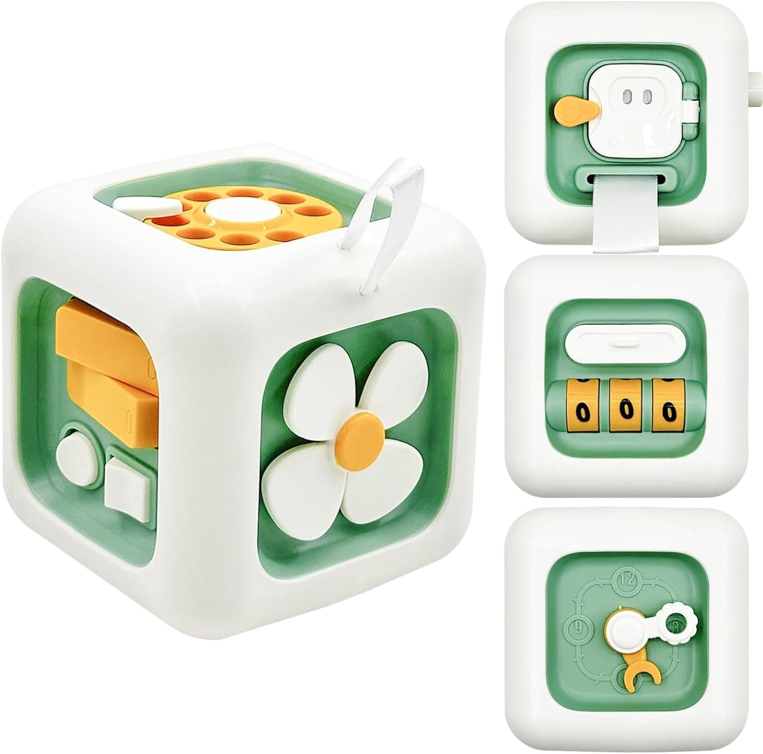Soofam Baby Busy Cube, Montessori Toys for 2+ Year Old, Fine Motor Skills Learning Toys, Travel Toys for Kids 2-3, Christmas Stocking Stuffers First Birthday Gift for Children 18+ Month
