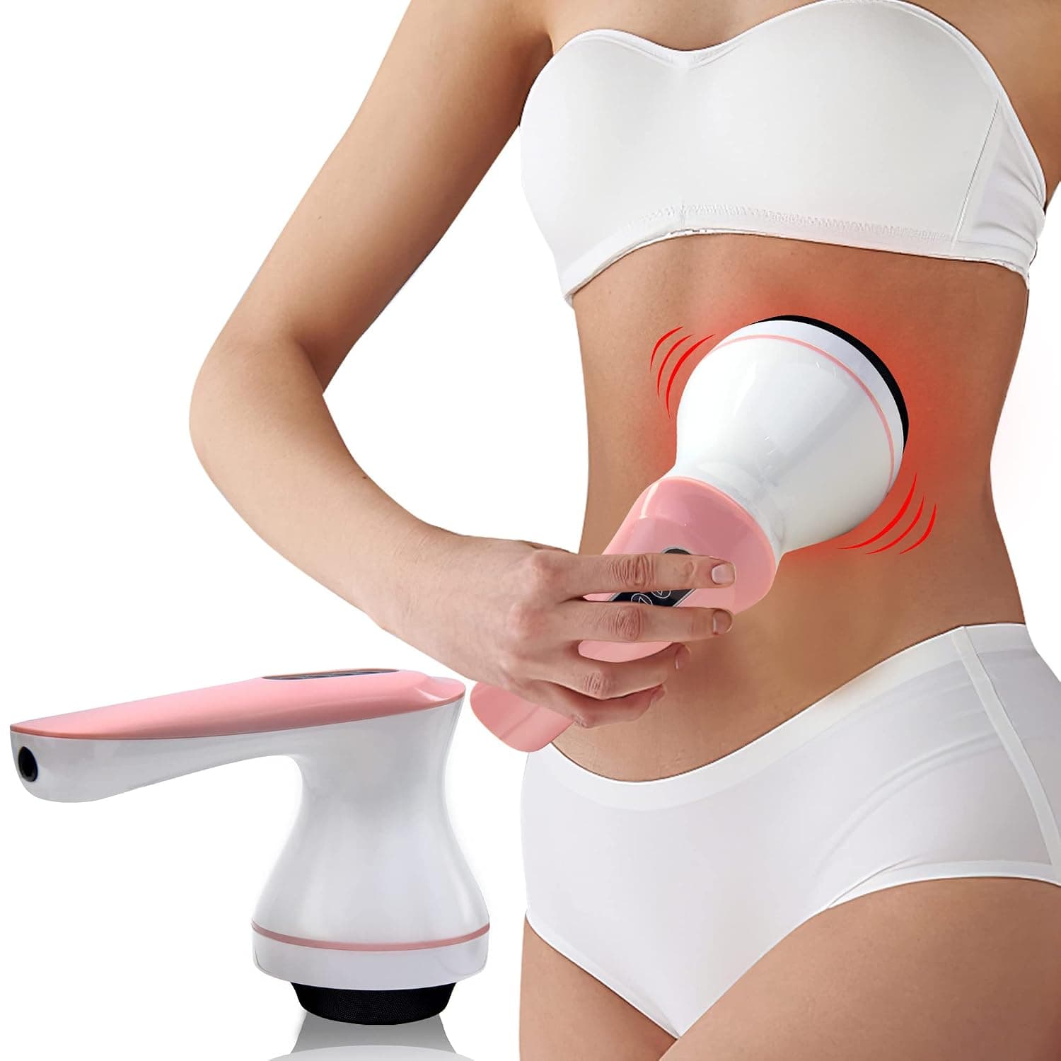 Cellulite Massager - Cordless Handheld Full Body Sculpting Machine Vibrating Heated Lymphatic Massage with 6 Modes, Valentine's Day Gift