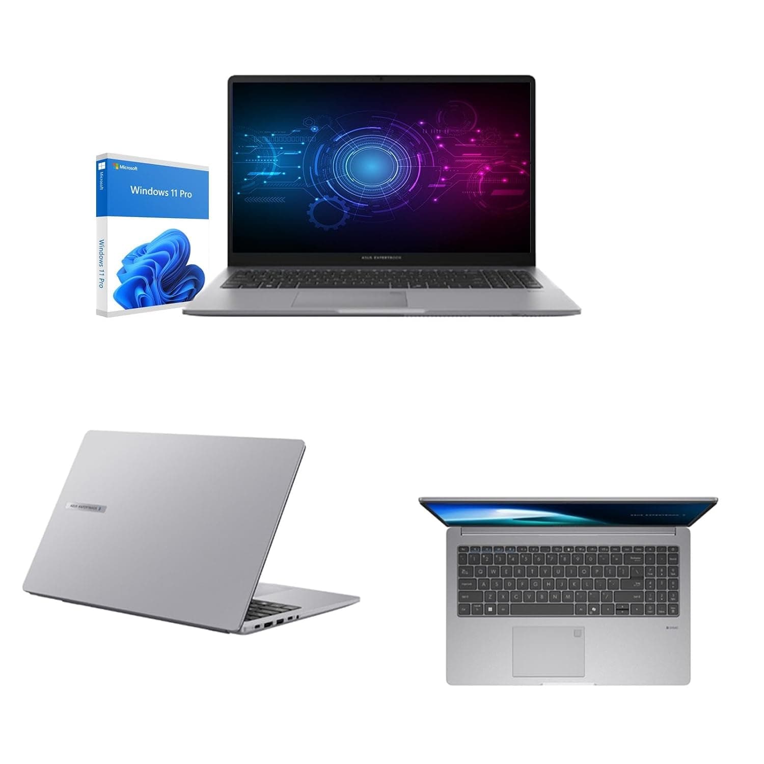 ASUS Expertbook Intel i5-1235u Notebook 4.4Ghz 15.6" Full HD, Ram 16Gb Ddr4, Ssd Nvme 512gb, Hdmi, Usb 3.0, Wifi,Bluetooth, Webcam, Office Pro 2021, Windows 11 Pro