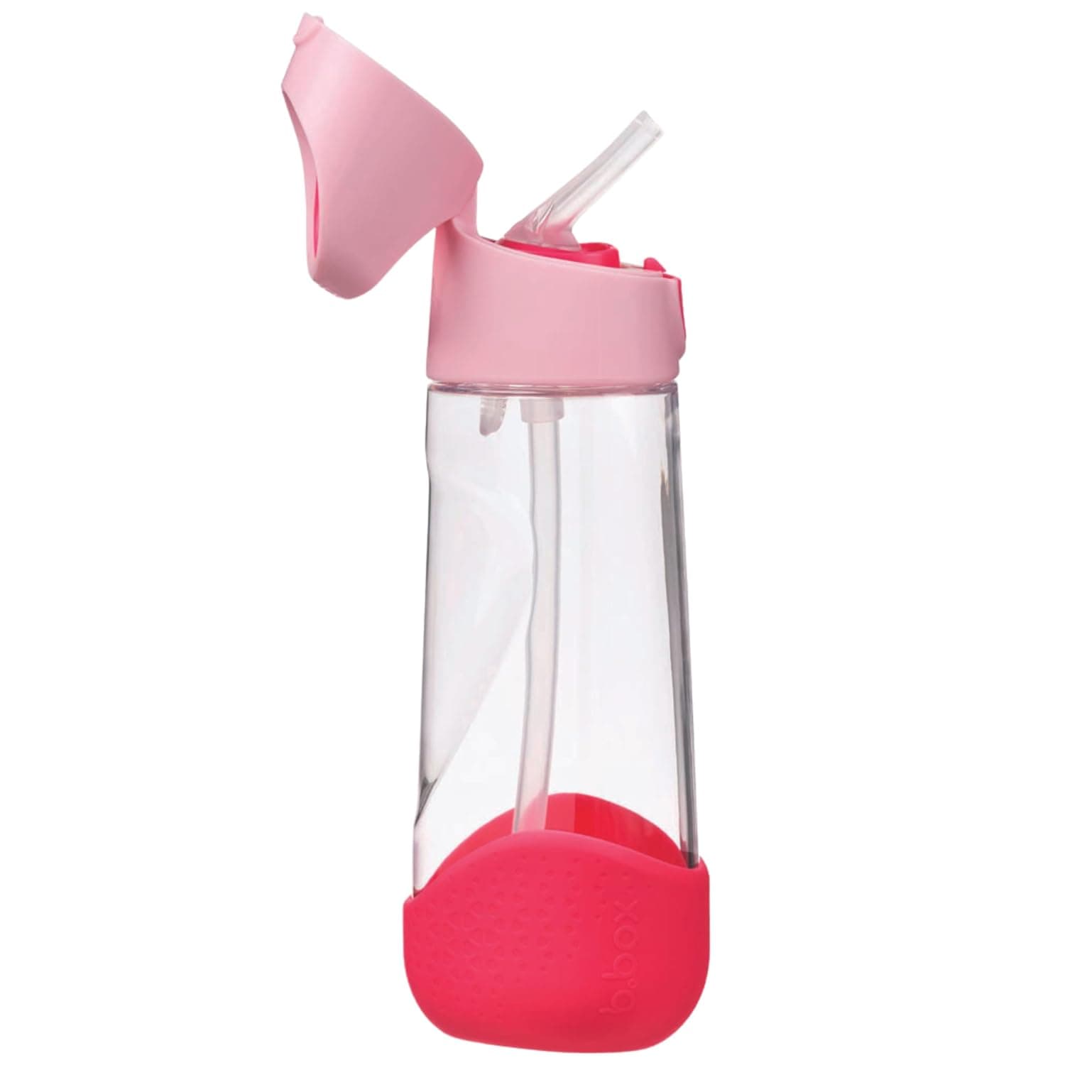 b.box Tritan Drink & Water Bottle- flamingo fizz 600ml/20| Easy Grip Bottle and Leakproof Lid | Cool Modern Child Friendly Design, Best for After Sippy Cup |