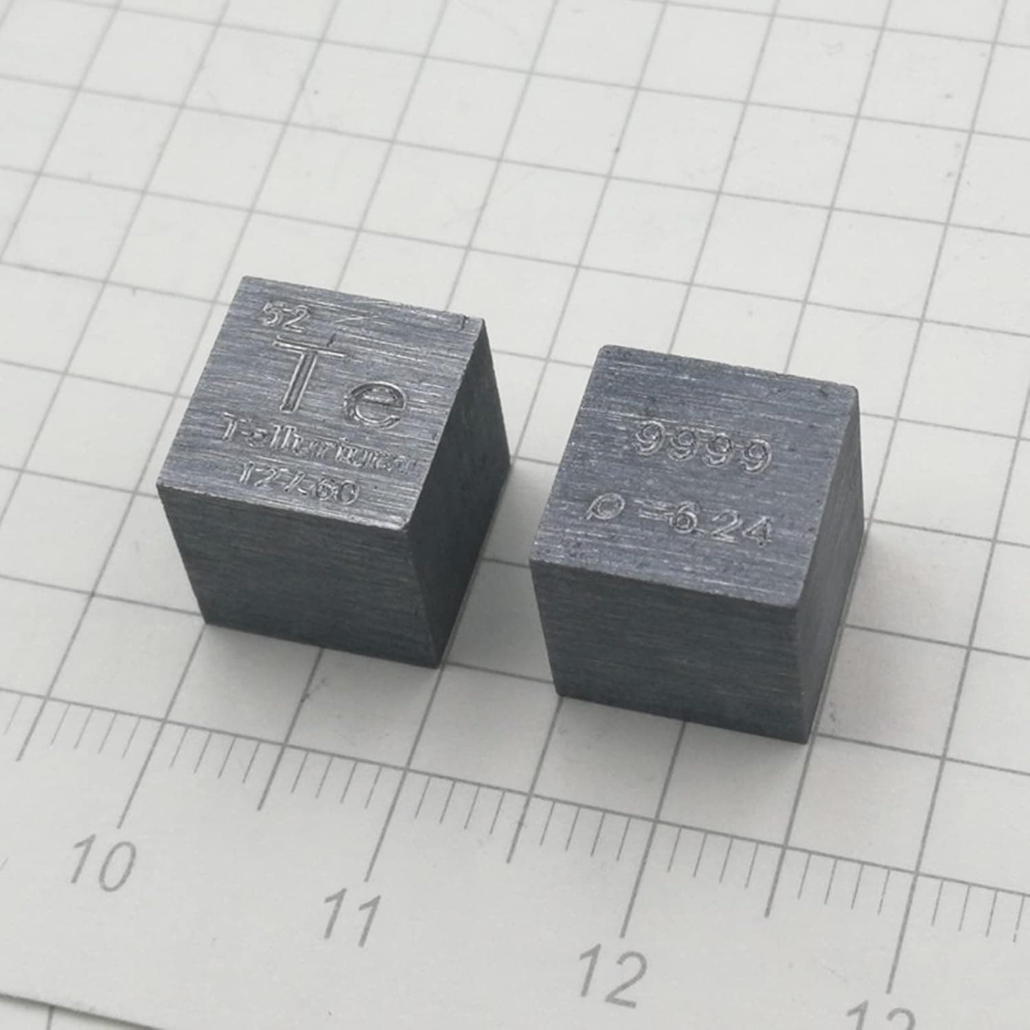 1pcs telluriumCube 10mm Pure for Element Collection Lab Experiment Material Hobbies Simple Substance Block Display DIY