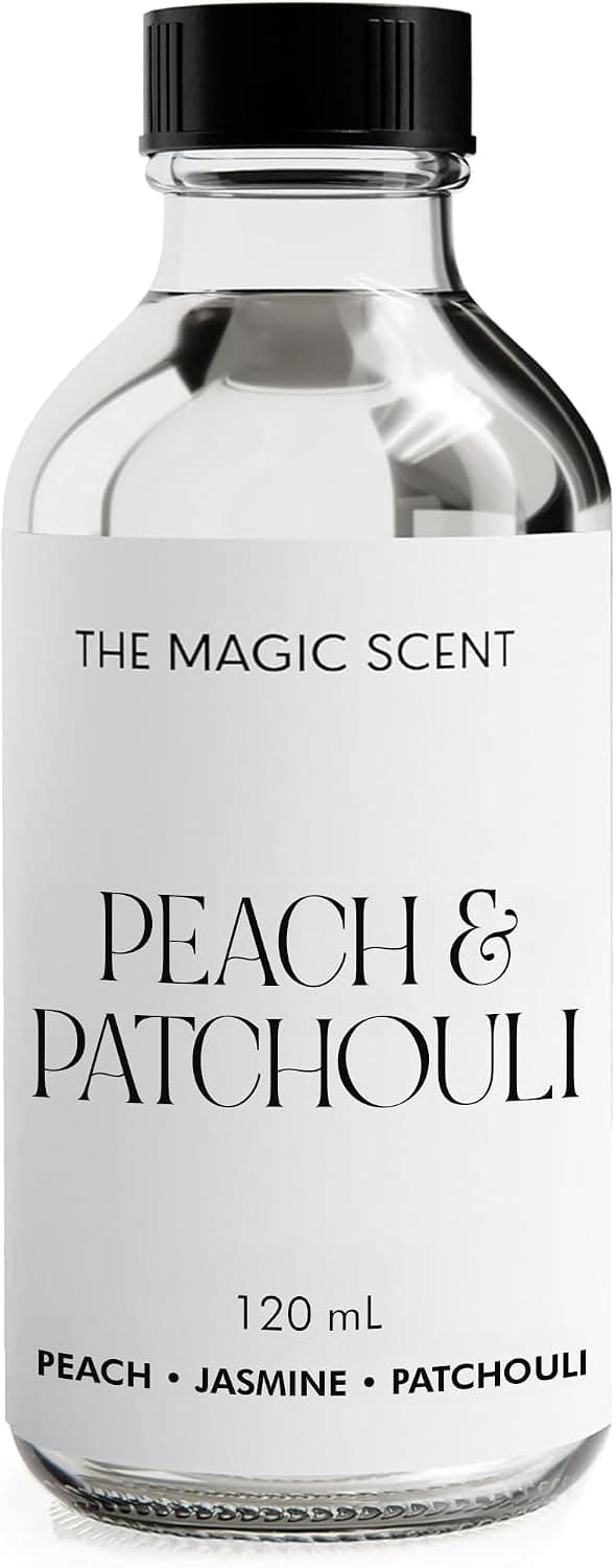 The Magic Scent Peach & Patchouli Diffuser Oil Scents for Home, 4 Fl Oz | Designed for Use in All Diffusers. Non-toxic Oils for Diffuser, Safe for Kids & Pets. Hotel Diffuser Oil for Home & Business.