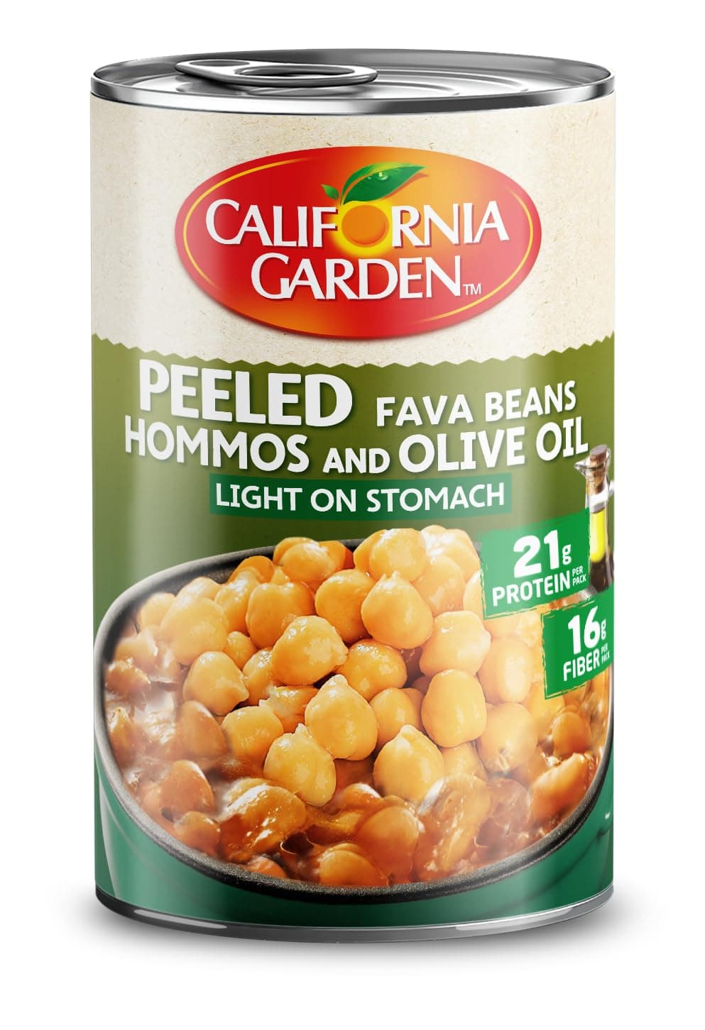 California Garden 450g Peeled Medames with Hommos and Olive oil