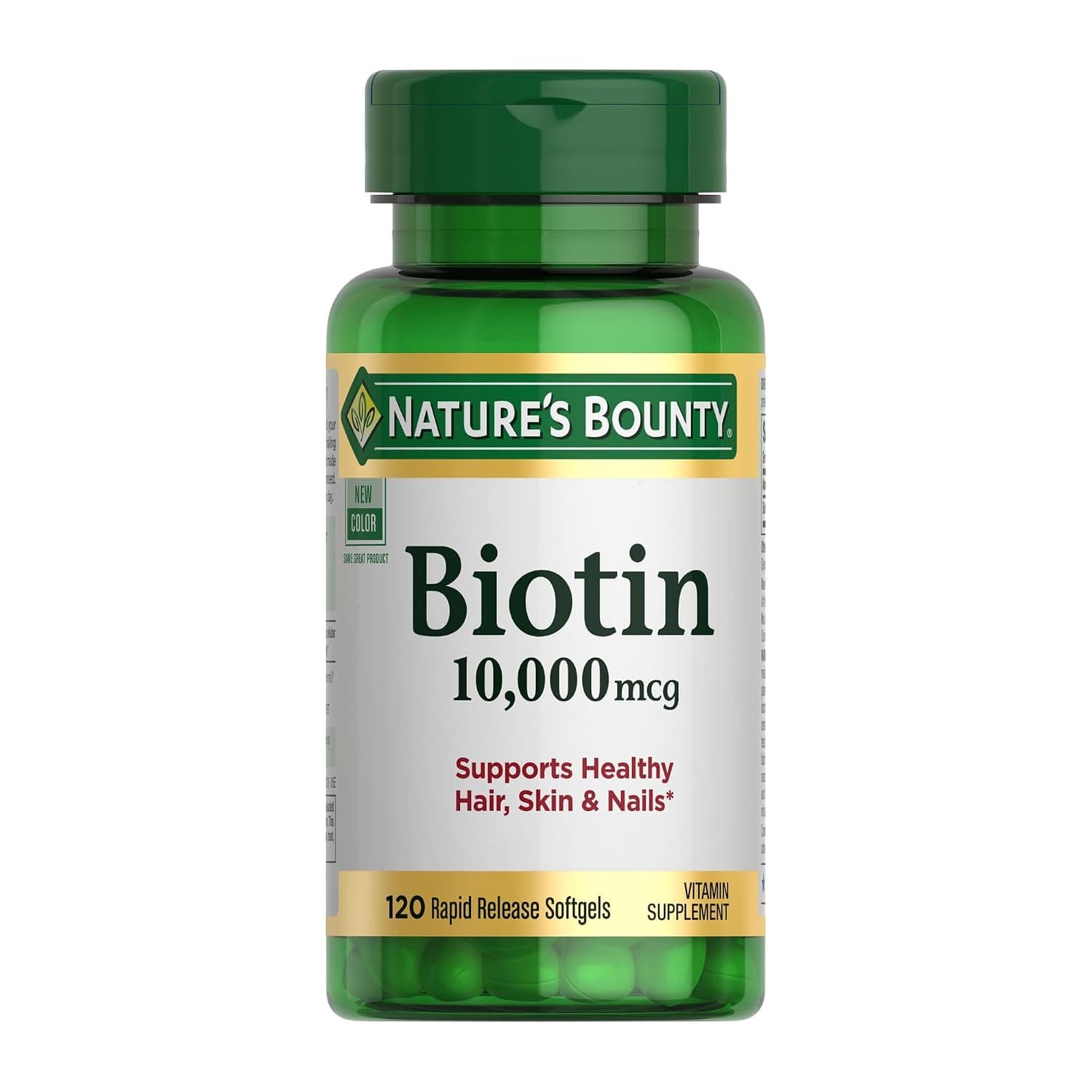 Nature's Bounty Biotin, 10,000 mcg, 120 Rapid Release Softgels