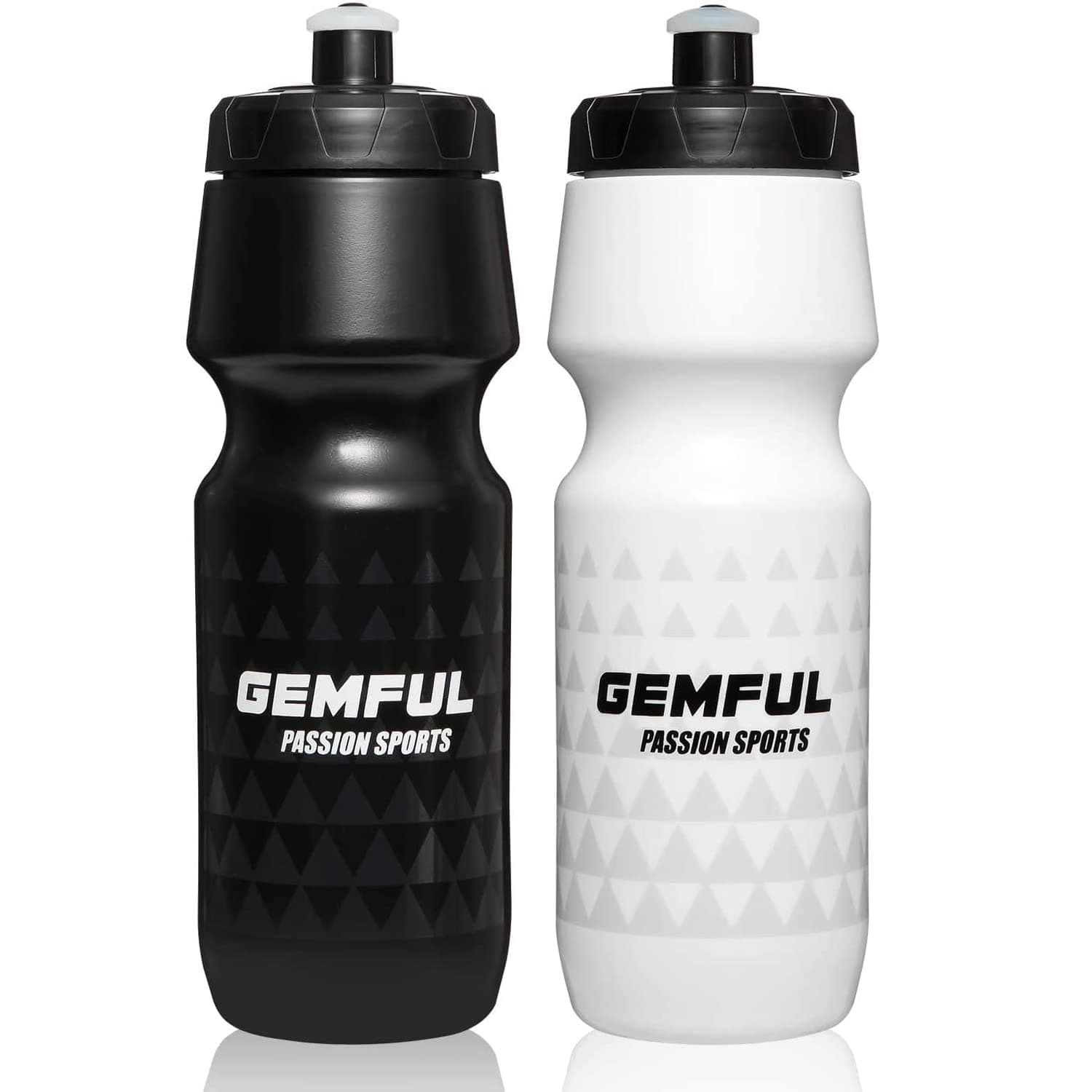GEMFUL Squeeze Water Bottle Lightweight Bike Sports 750ml 2 Pack | Bpa Free, Reusable for MTB, Road Cycling, Gym & Outdoor Adventures