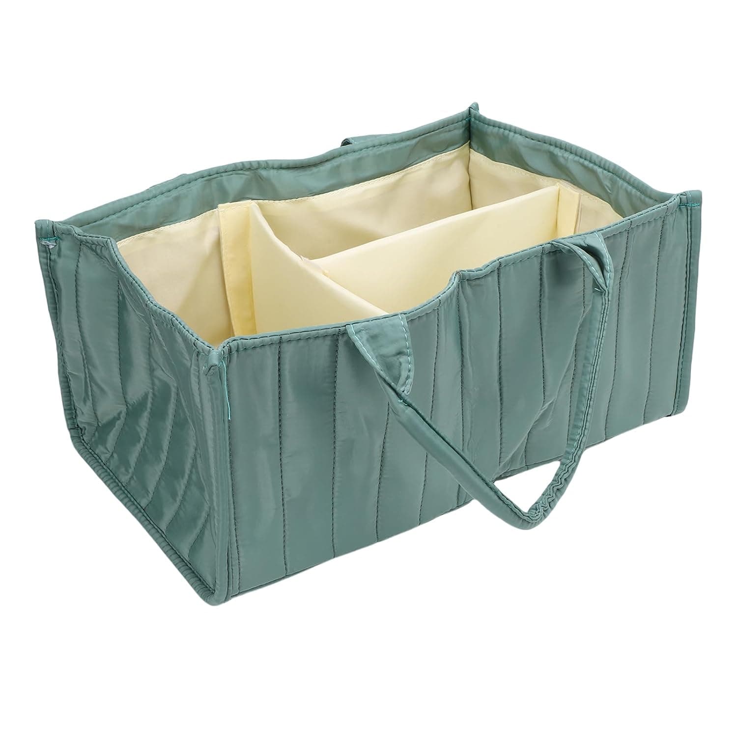 Generic Baby Diaper Caddy Organizer, Nursery Storage Basket, Portable Car Storage Bin Bag for Nappy Wipes Newborns Registry Shower Must Essentials (Light Green)