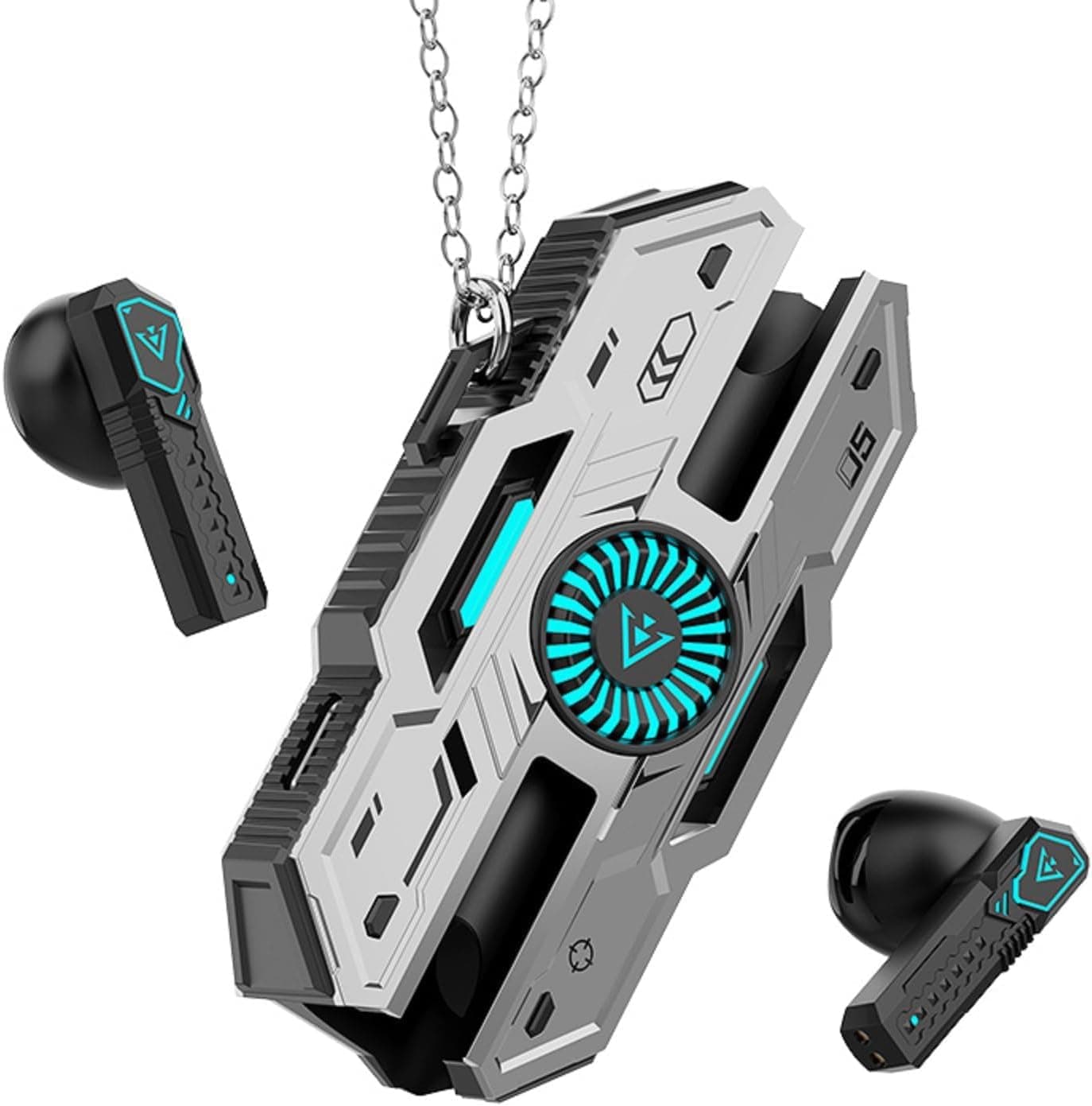 Azonee True Wireless Earbuds Bluetooth 5.3 – Metal In-Ear Headphones with Mic, TWS Stereo Sound, Ultra-Low Latency Gaming Earbuds, Noise-Canceling, IP7 Waterproof, For iPhone/Android/PC