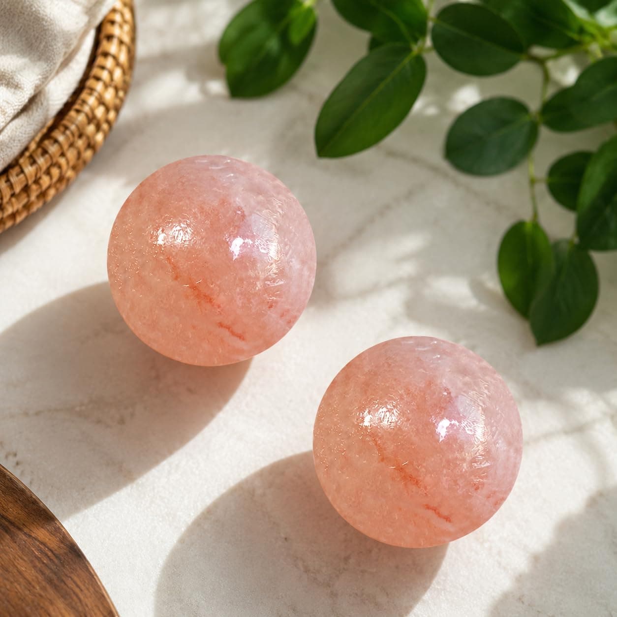 Premium Himalayan Salt Massage Stone Set 2 Piece Heated Muscle Relaxation Tool Spa Therapy Stones for Deep Tissue and Tension Relief
