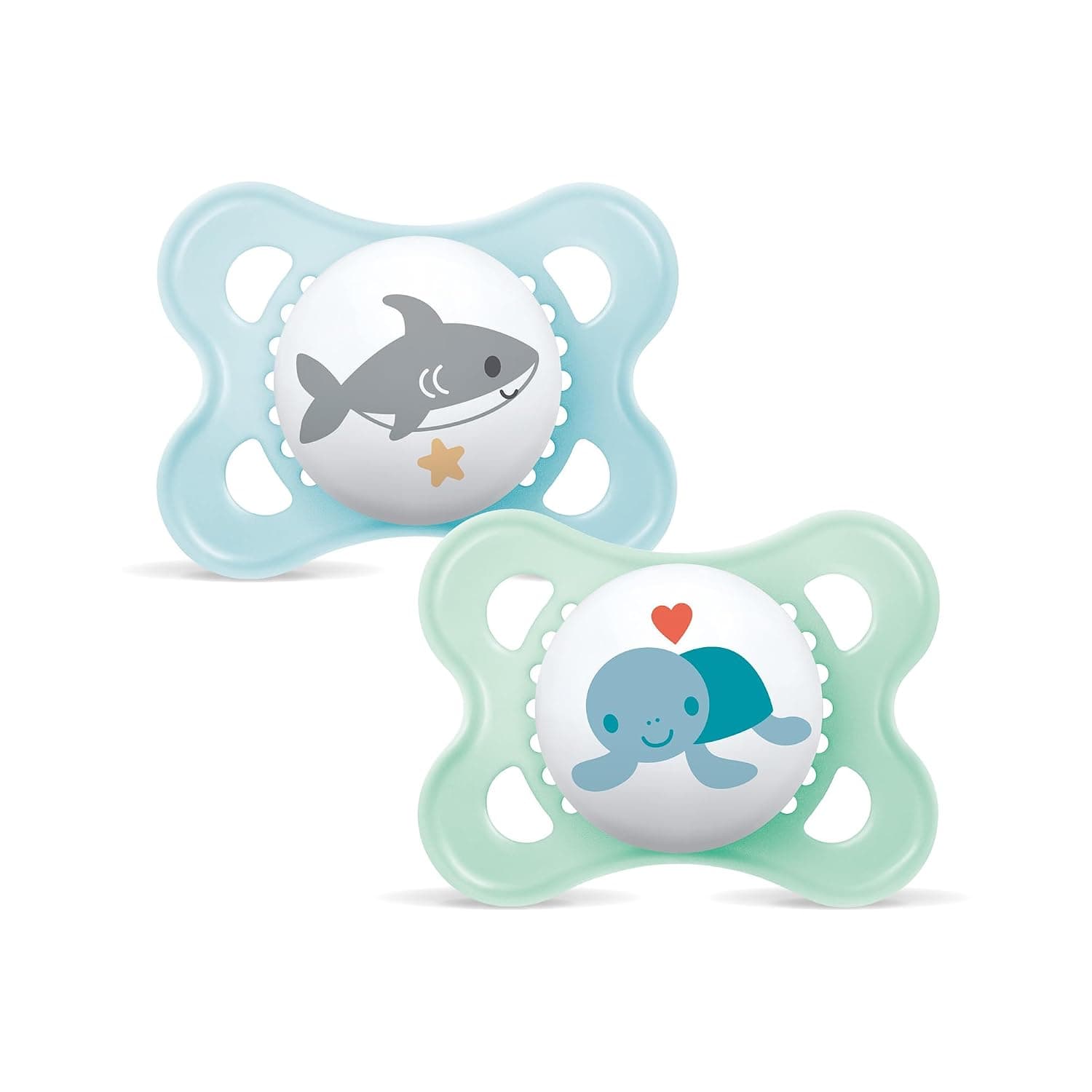 MAM Original Soothers | 2-16 Plus Months | Pack of 2 | Comes in Dummy Steriliser Box | Sustainable Materials | Baby Accessories | Pink (Various Designs) (Boy, Blue, 2M+)