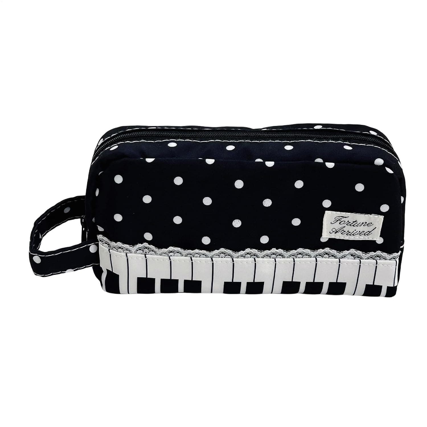 Pencil Case Pouch Cute Retro Aesthetic Piano Key Design Storage Container