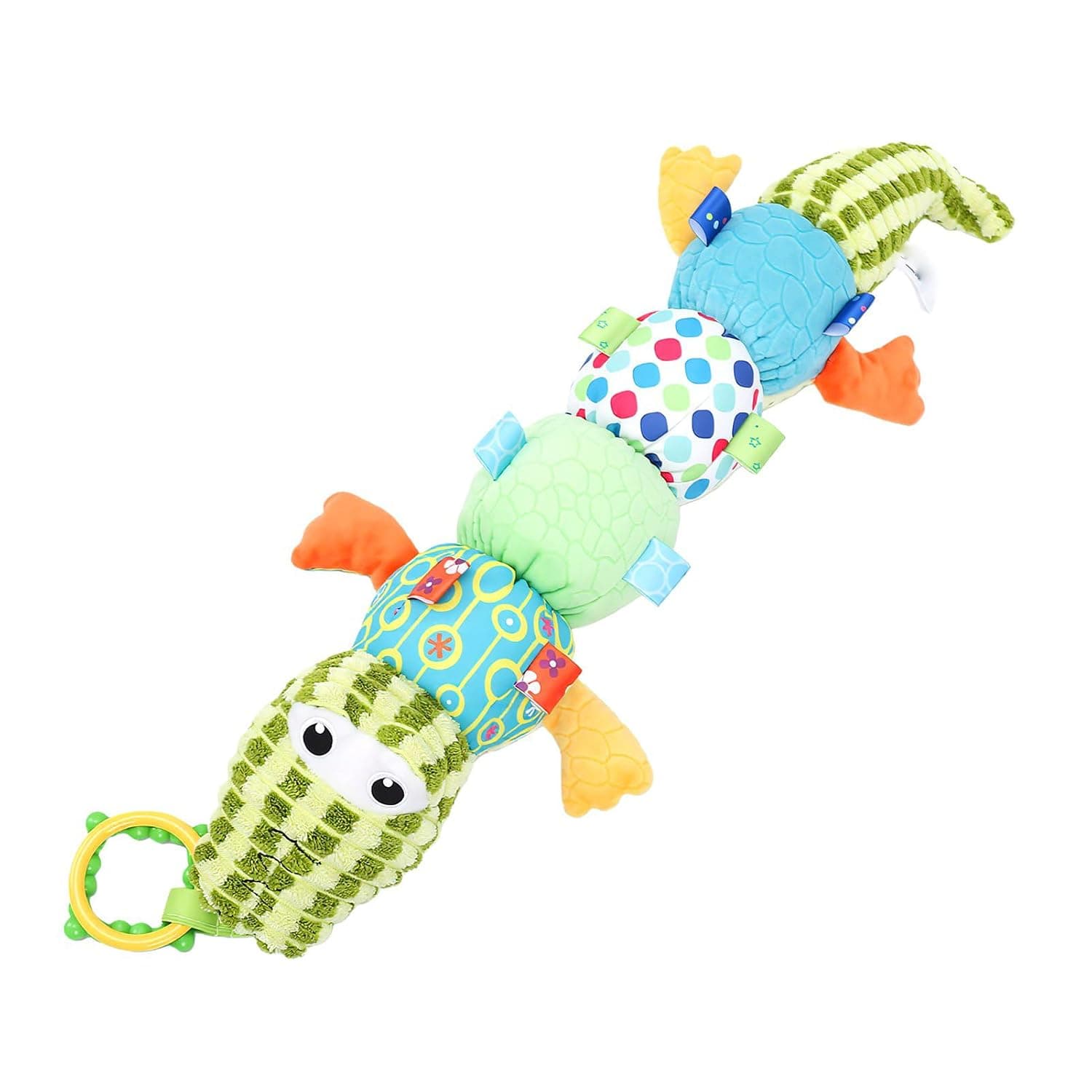 Bewinner Baby Musical Stuffed Sensory Toy with Crinkle for Tummy Time, Infant Soft Music Animal Toy for Newborns 0+ Months, Soft Sensory Learning Adventure Gift
