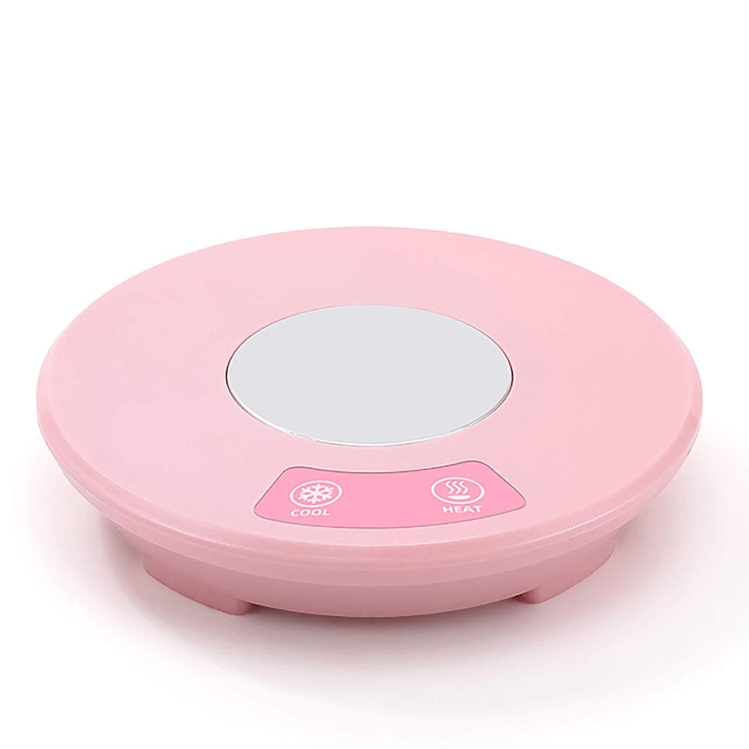 Mini Portable Heating And Cooling Coaster, Usb Fast Cooling And Heating Pad, Dual-Use For Car And Home, Suitable For Coffee, Tea, Beverage And Milk,Pink(Green)