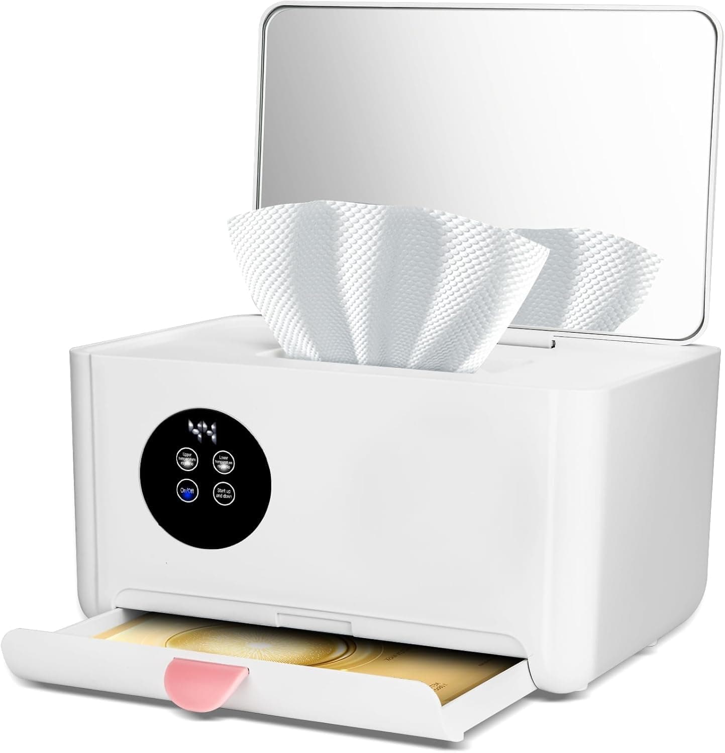 Oasisgalore Baby Wipes Warmer مرايا مكياج, Large Capacity Diaper Wet Wipes Warmer New Born Baby Items for Baby